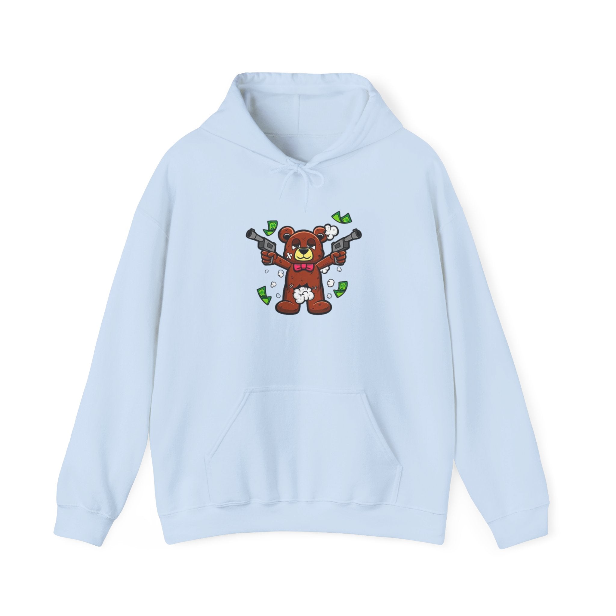 Pick Me Bear Hoodie — Cute Grizzly with Cash Graphic Sweatshirt
