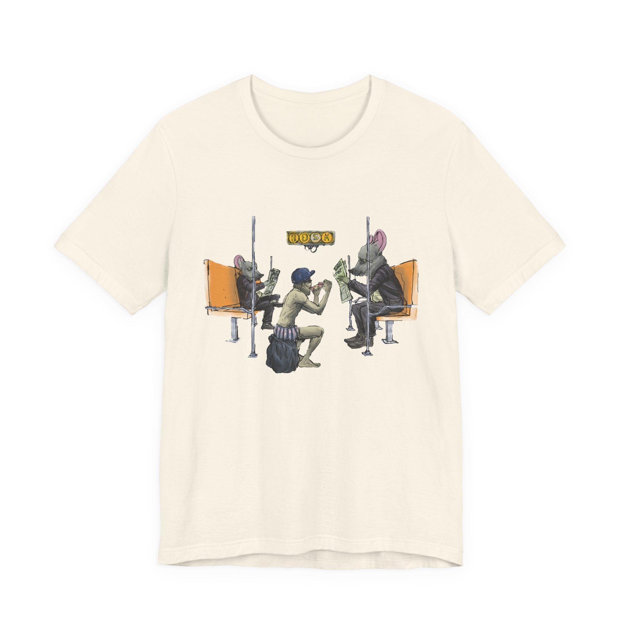 T-Shirt — Vintage Sci‑Fi Train Ride Illustration