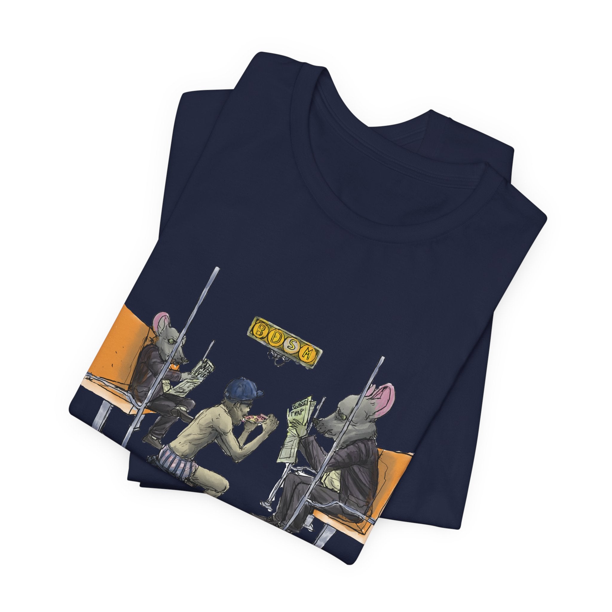 T-Shirt — Vintage Sci‑Fi Train Ride Illustration