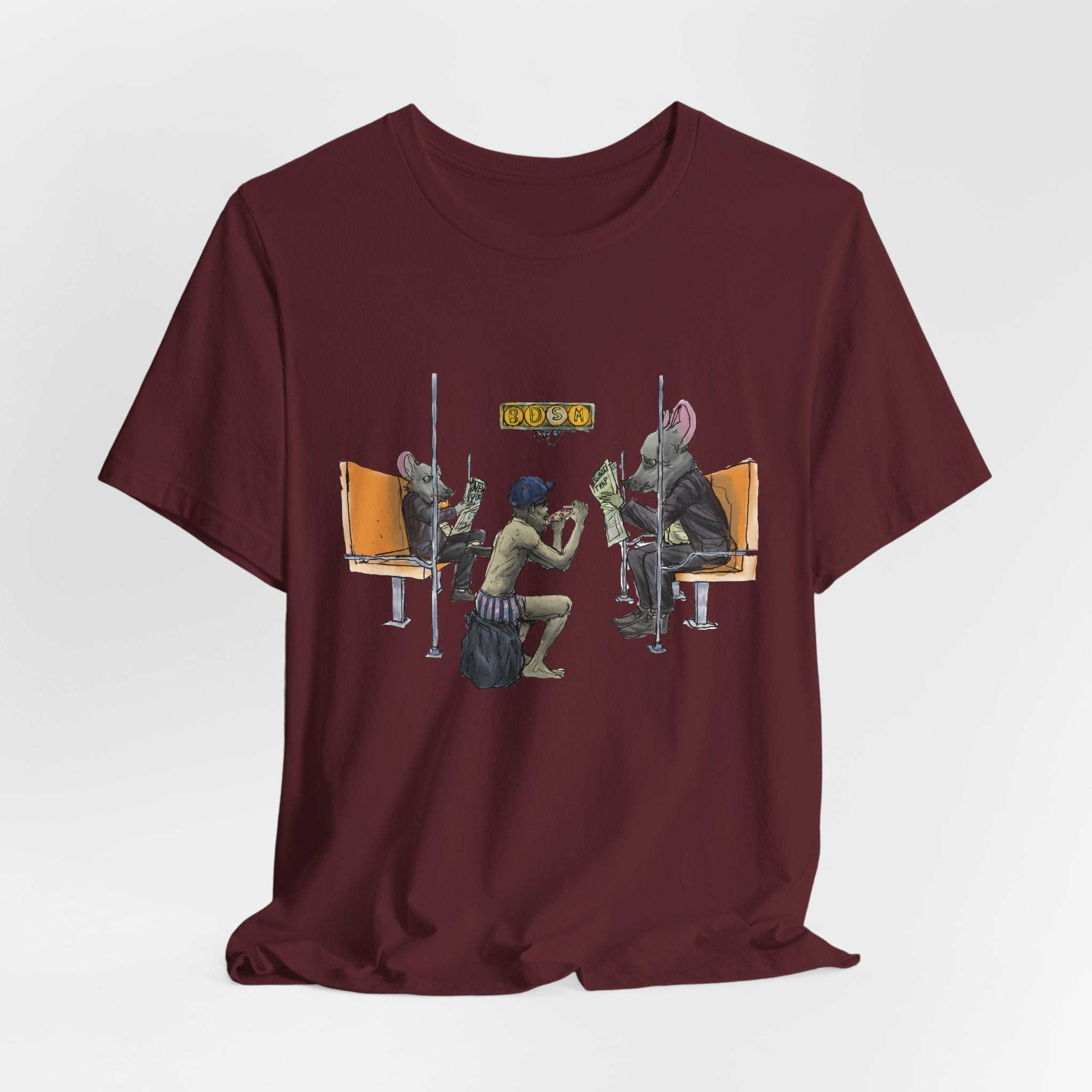 T-Shirt — Vintage Sci‑Fi Train Ride Illustration