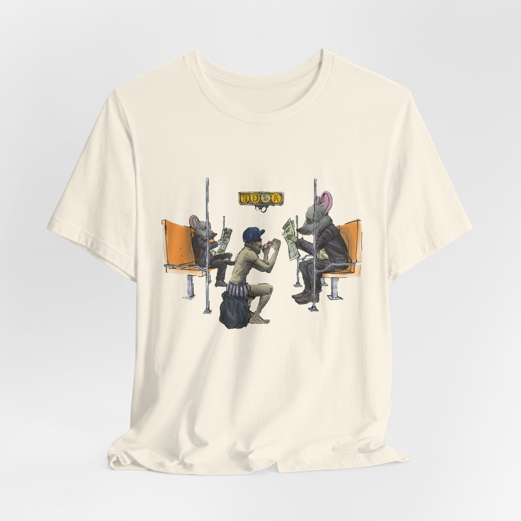 T-Shirt — Vintage Sci‑Fi Train Ride Illustration