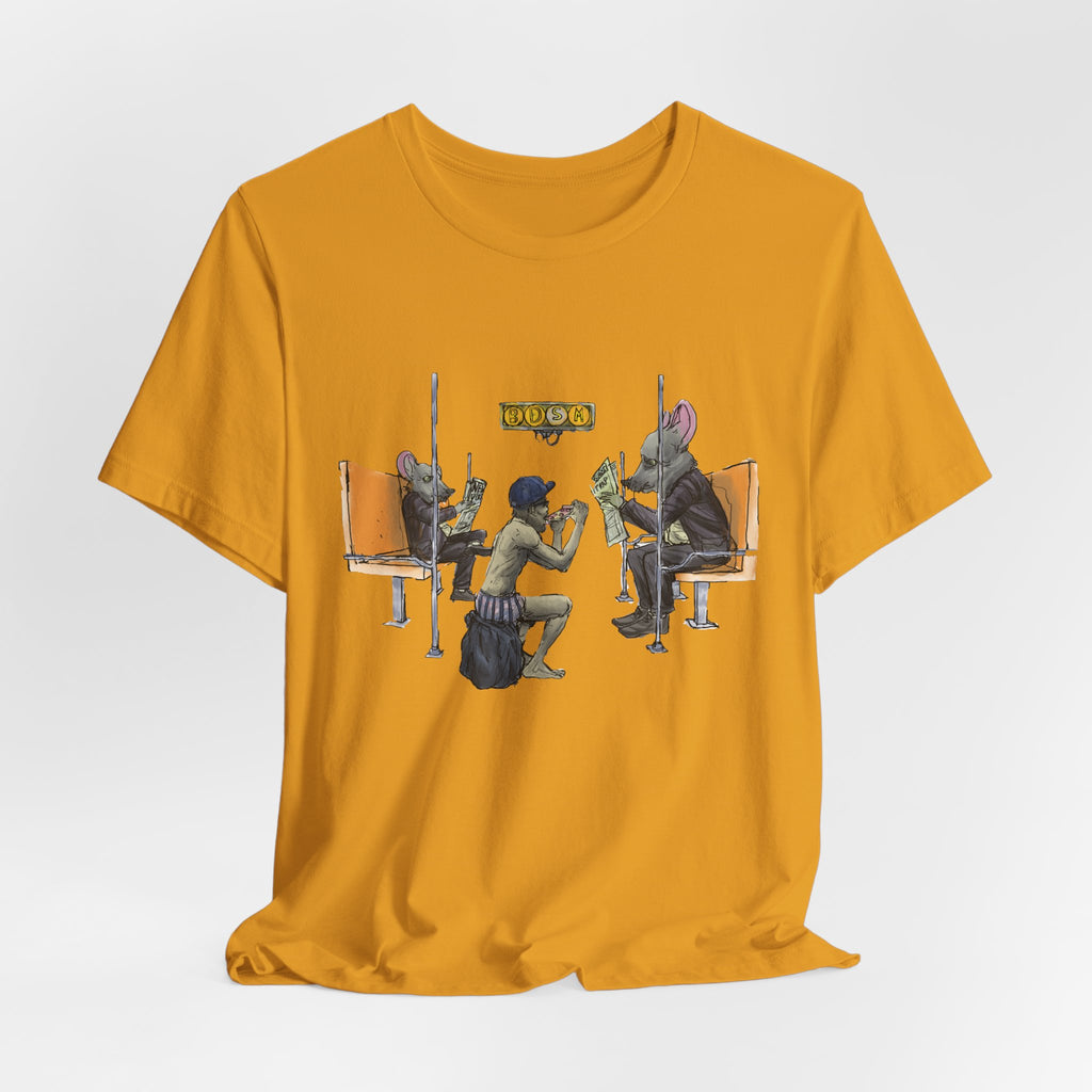 T-Shirt — Vintage Sci‑Fi Train Ride Illustration