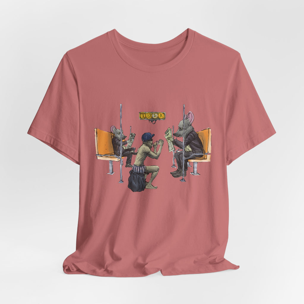 T-Shirt — Vintage Sci‑Fi Train Ride Illustration
