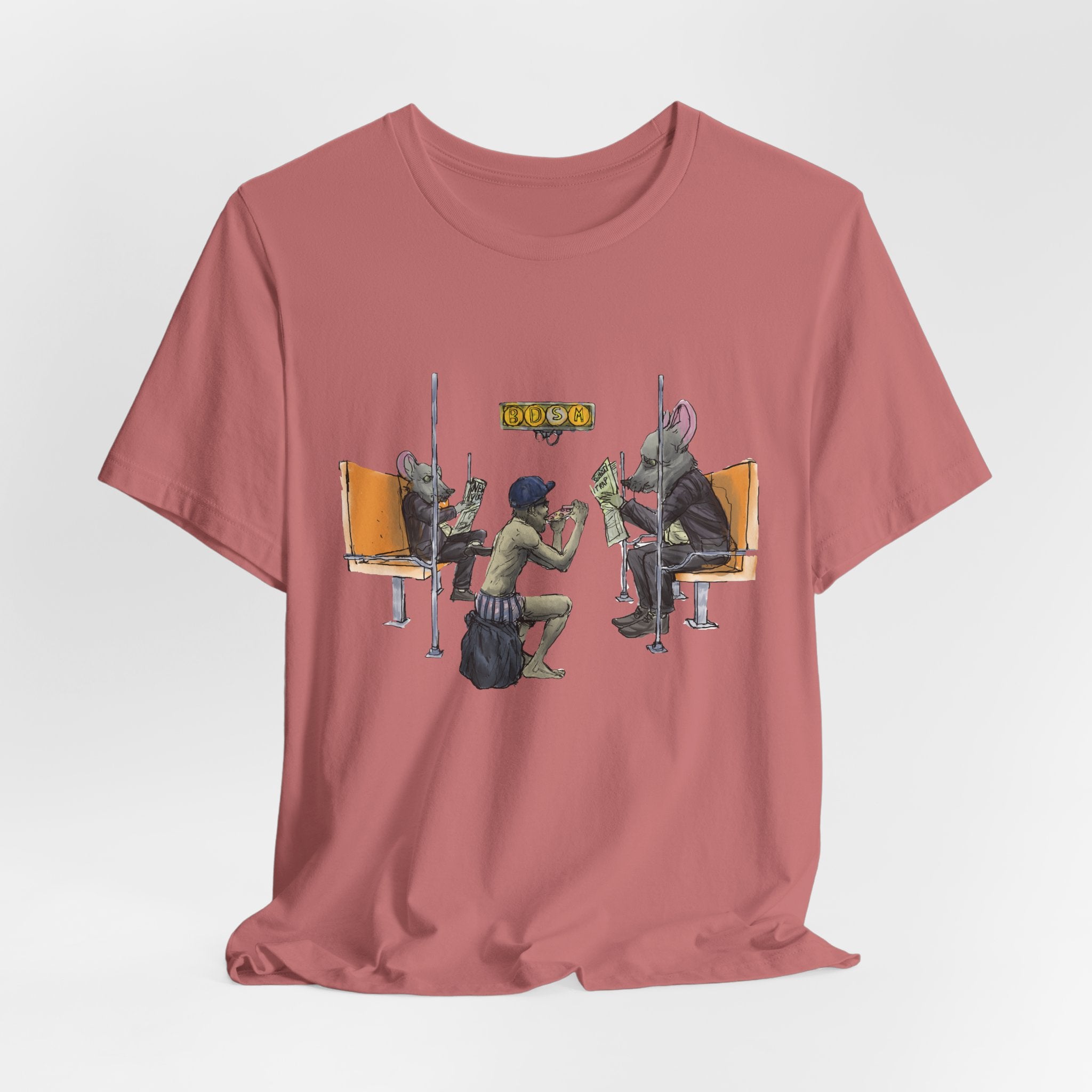 T-Shirt — Vintage Sci‑Fi Train Ride Illustration
