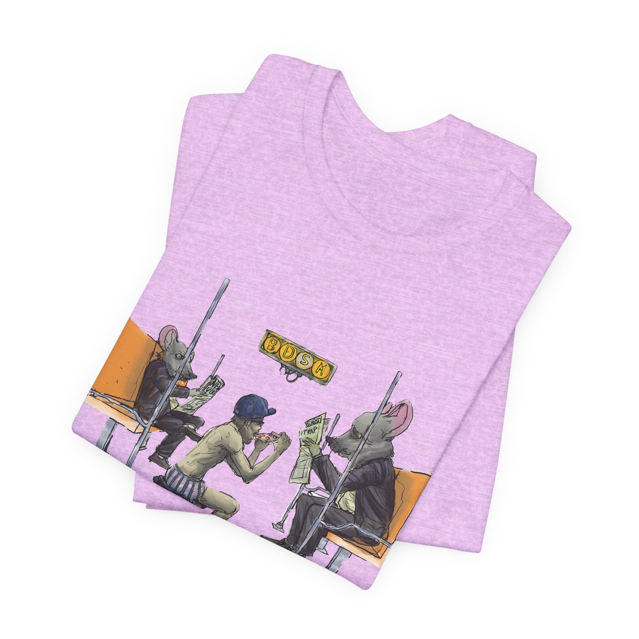 T-Shirt — Vintage Sci‑Fi Train Ride Illustration