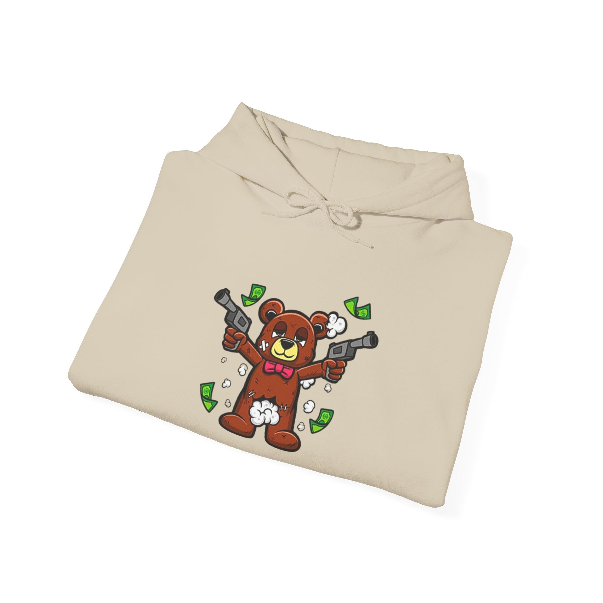 Pick Me Bear Hoodie — Cute Grizzly with Cash Graphic Sweatshirt