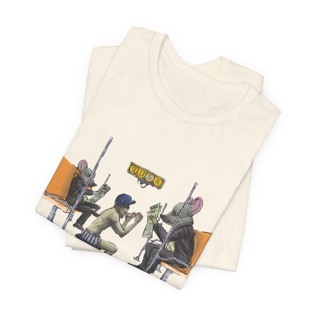 T-Shirt — Vintage Sci‑Fi Train Ride Illustration