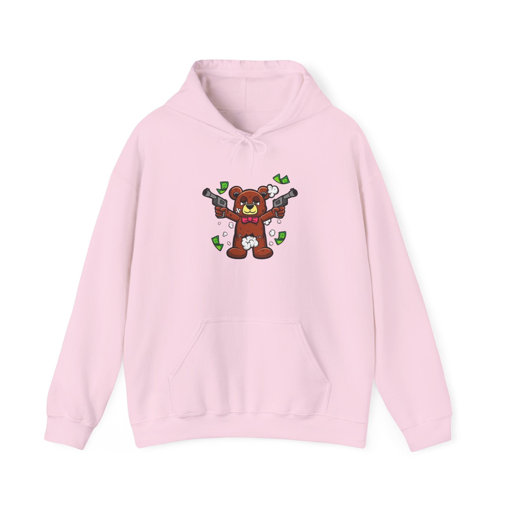 Pick Me Bear Hoodie — Cute Grizzly with Cash Graphic Sweatshirt