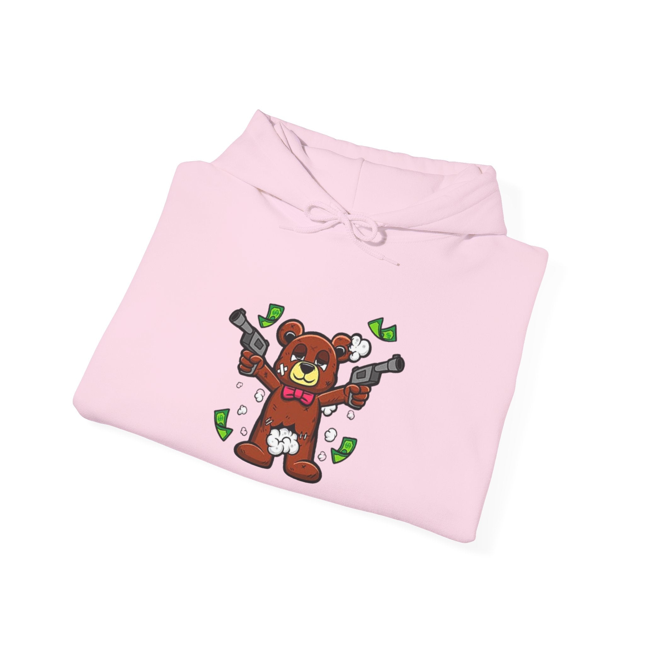 Pick Me Bear Hoodie — Cute Grizzly with Cash Graphic Sweatshirt
