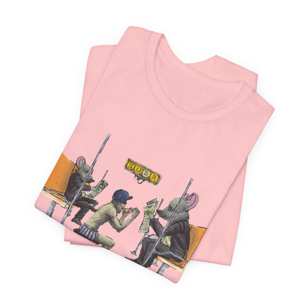 T-Shirt — Vintage Sci‑Fi Train Ride Illustration