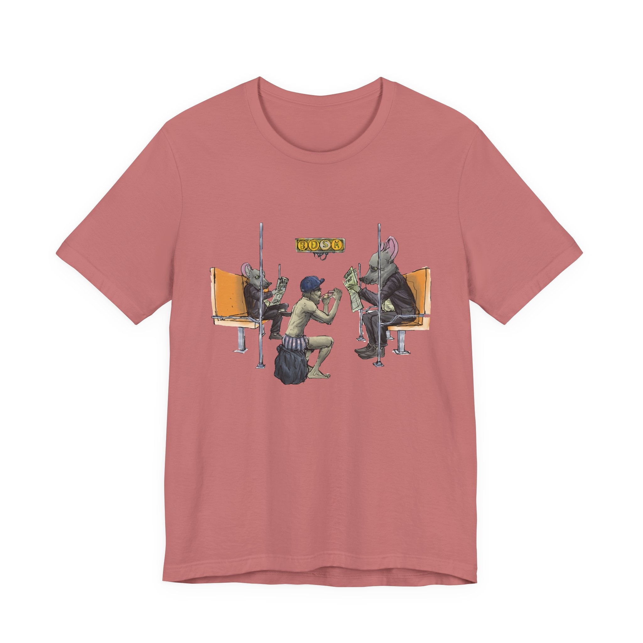 T-Shirt — Vintage Sci‑Fi Train Ride Illustration