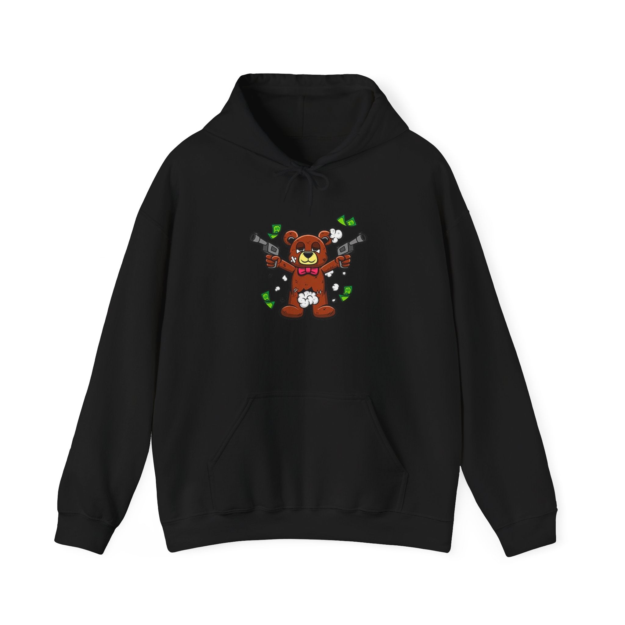 Pick Me Bear Hoodie — Cute Grizzly with Cash Graphic Sweatshirt