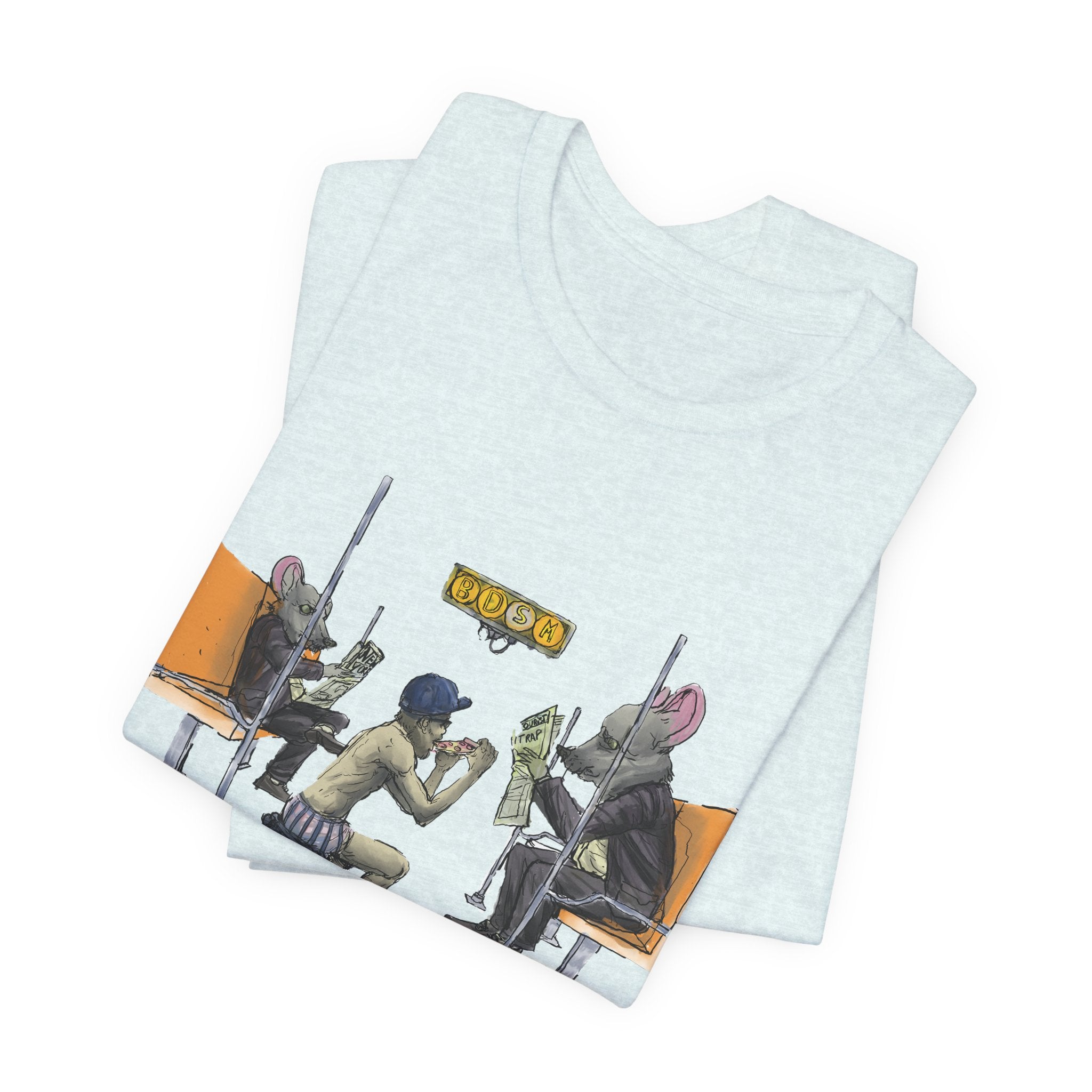 T-Shirt — Vintage Sci‑Fi Train Ride Illustration