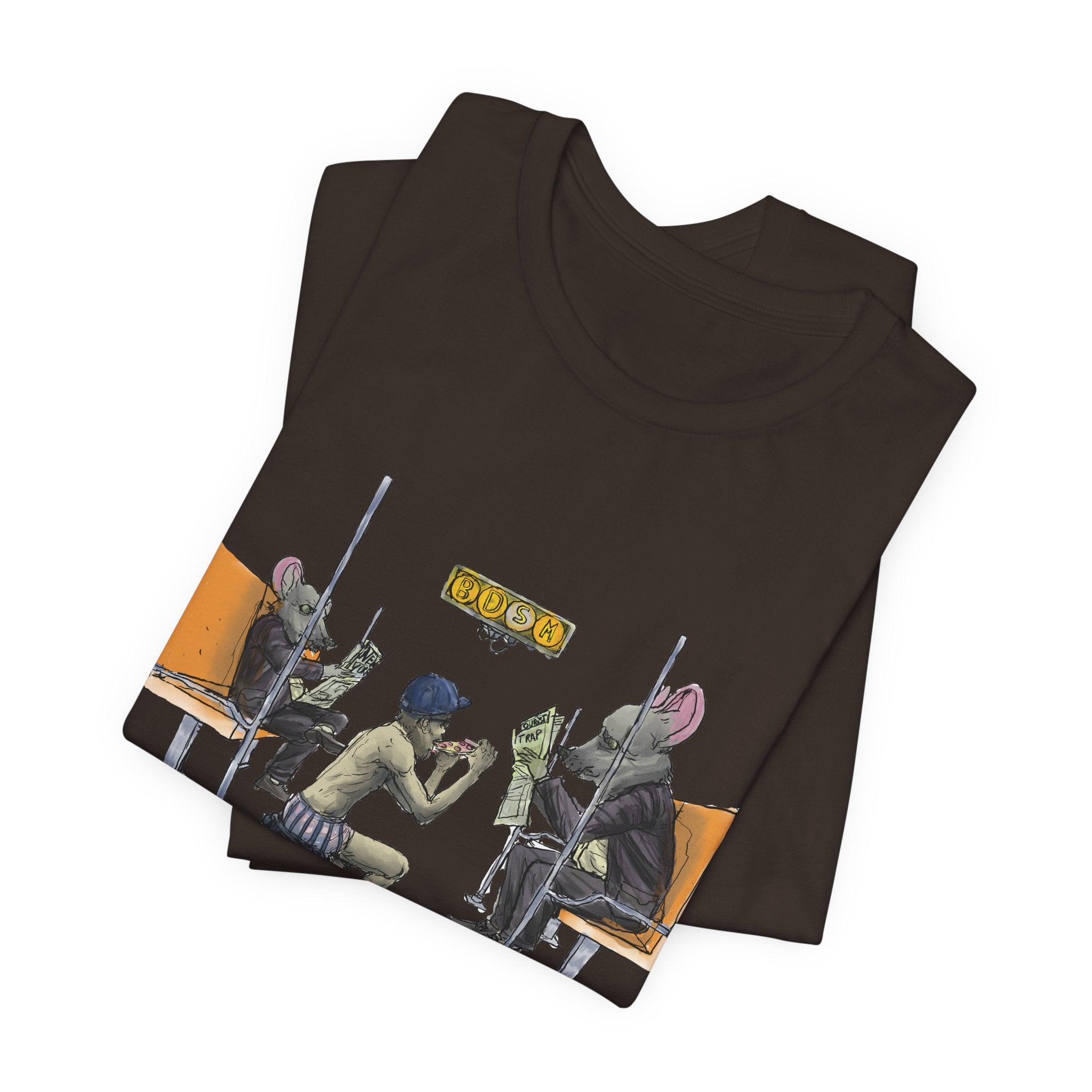 T-Shirt — Vintage Sci‑Fi Train Ride Illustration