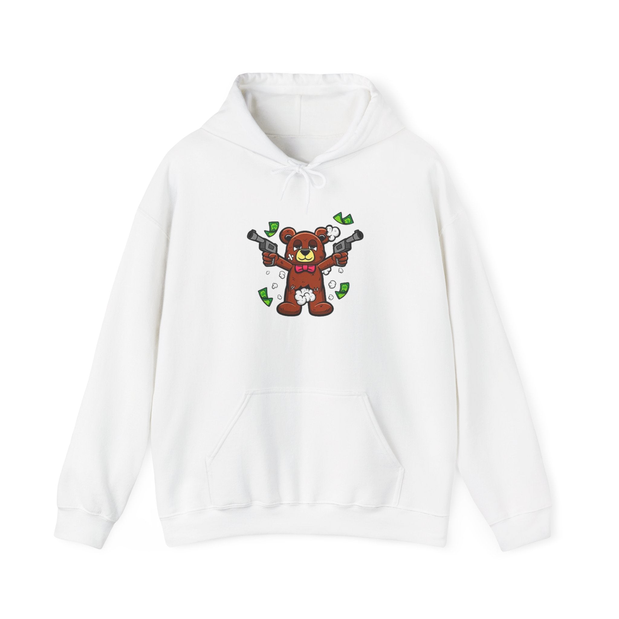 Pick Me Bear Hoodie — Cute Grizzly with Cash Graphic Sweatshirt