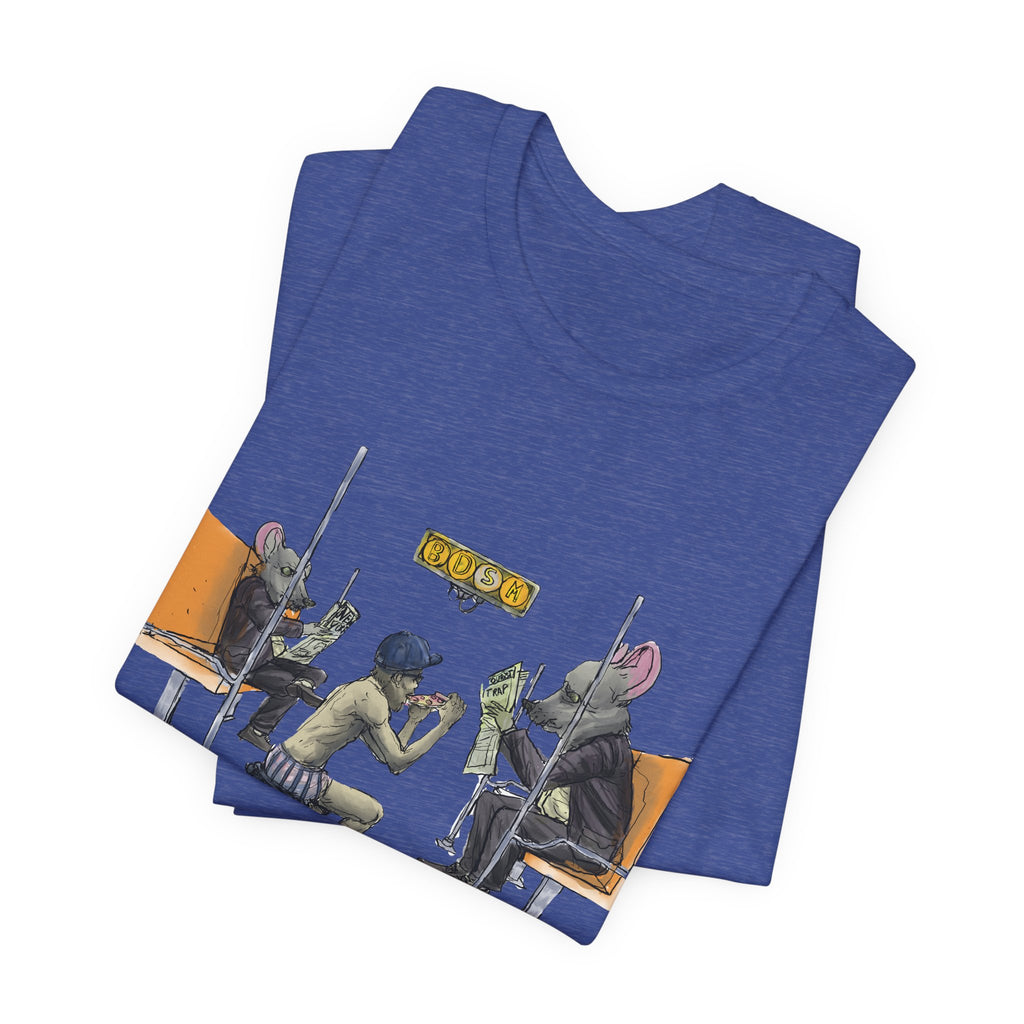 T-Shirt — Vintage Sci‑Fi Train Ride Illustration