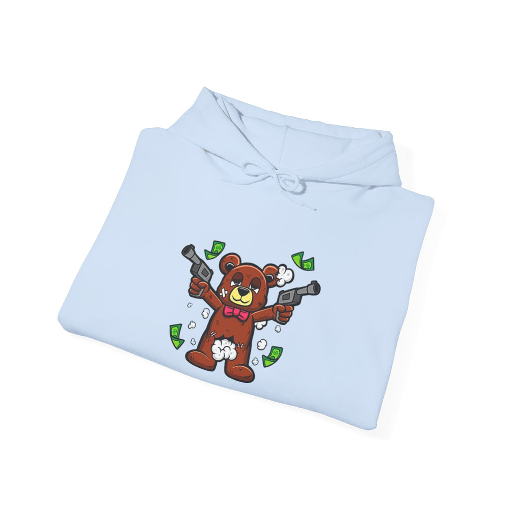 Pick Me Bear Hoodie — Cute Grizzly with Cash Graphic Sweatshirt