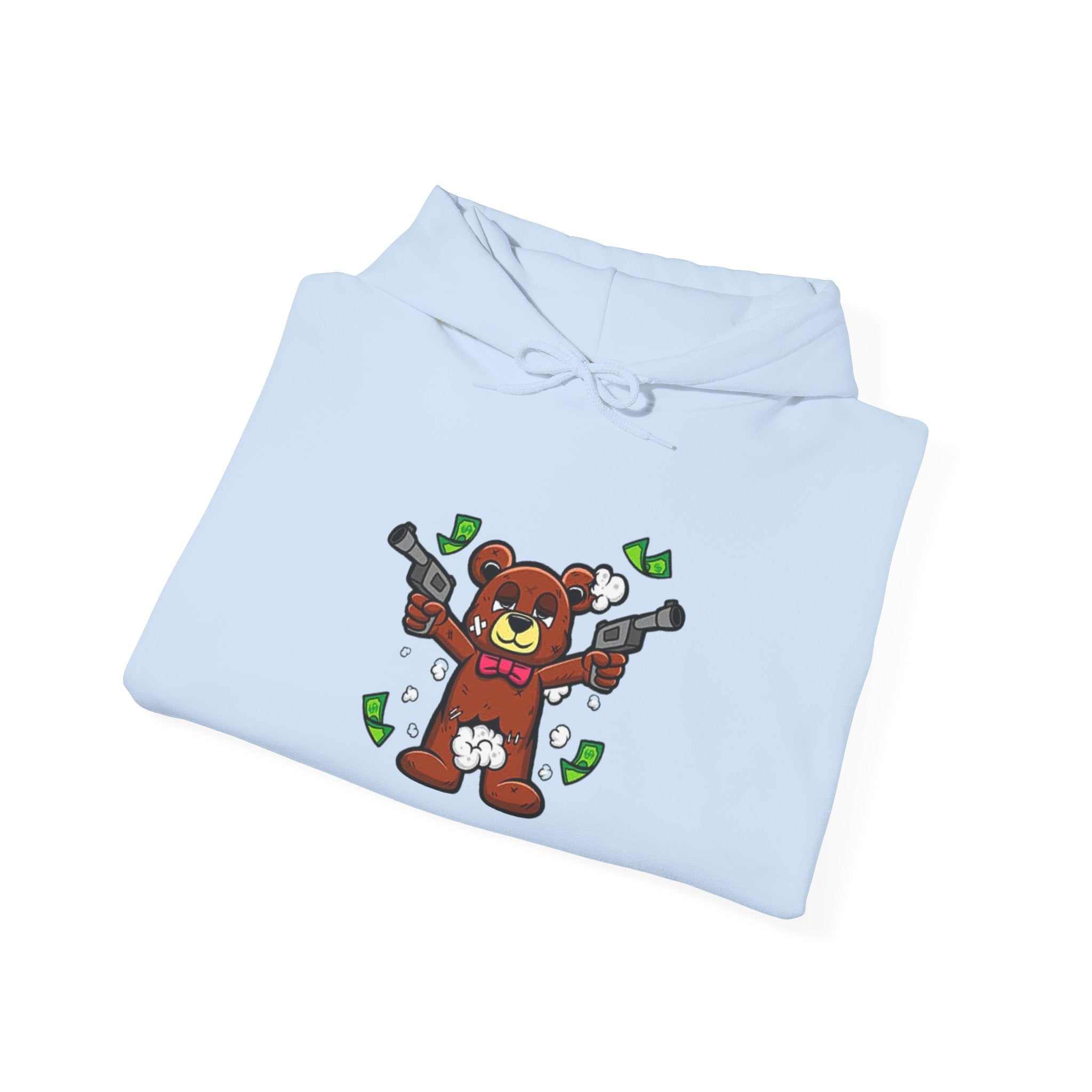Pick Me Bear Hoodie — Cute Grizzly with Cash Graphic Sweatshirt