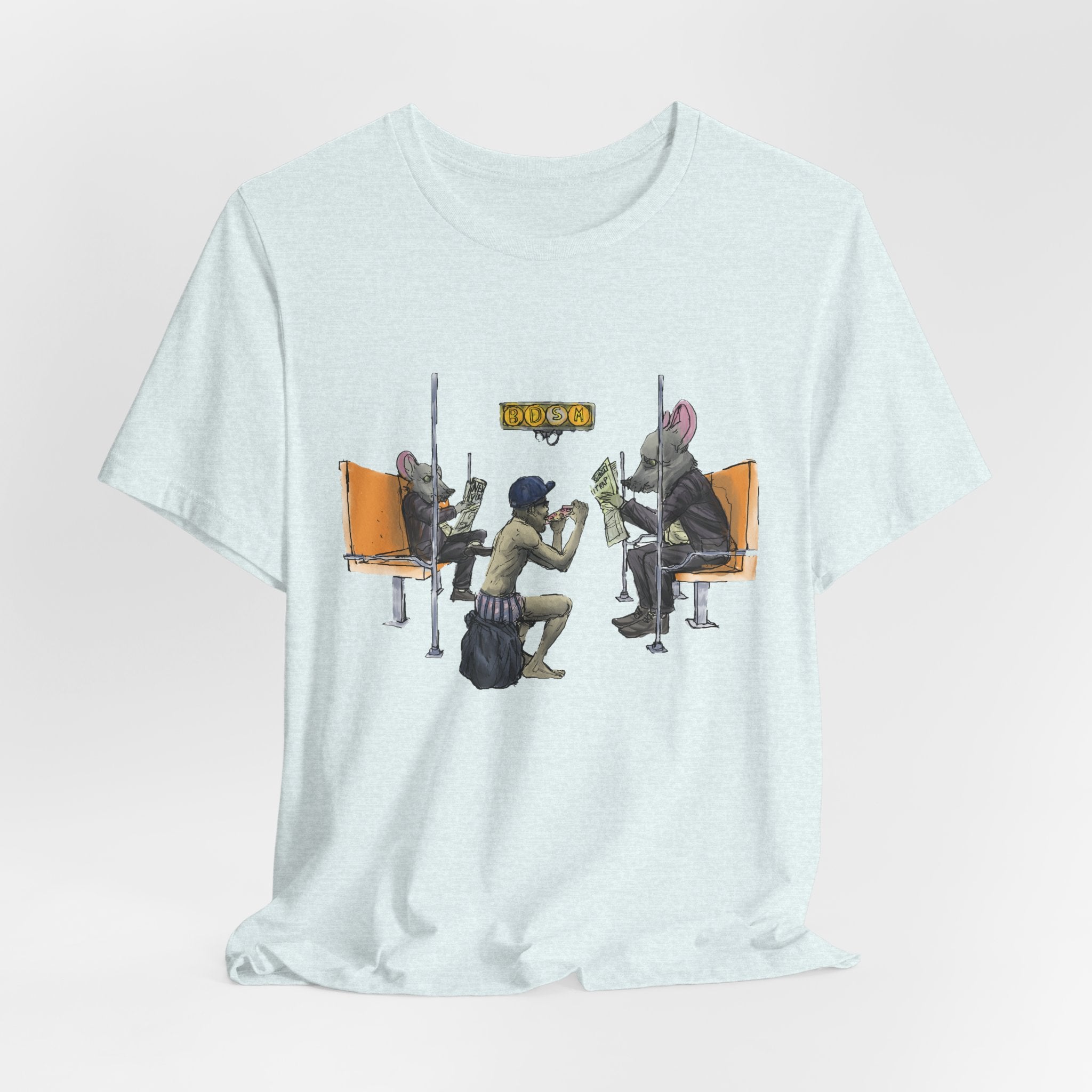 T-Shirt — Vintage Sci‑Fi Train Ride Illustration