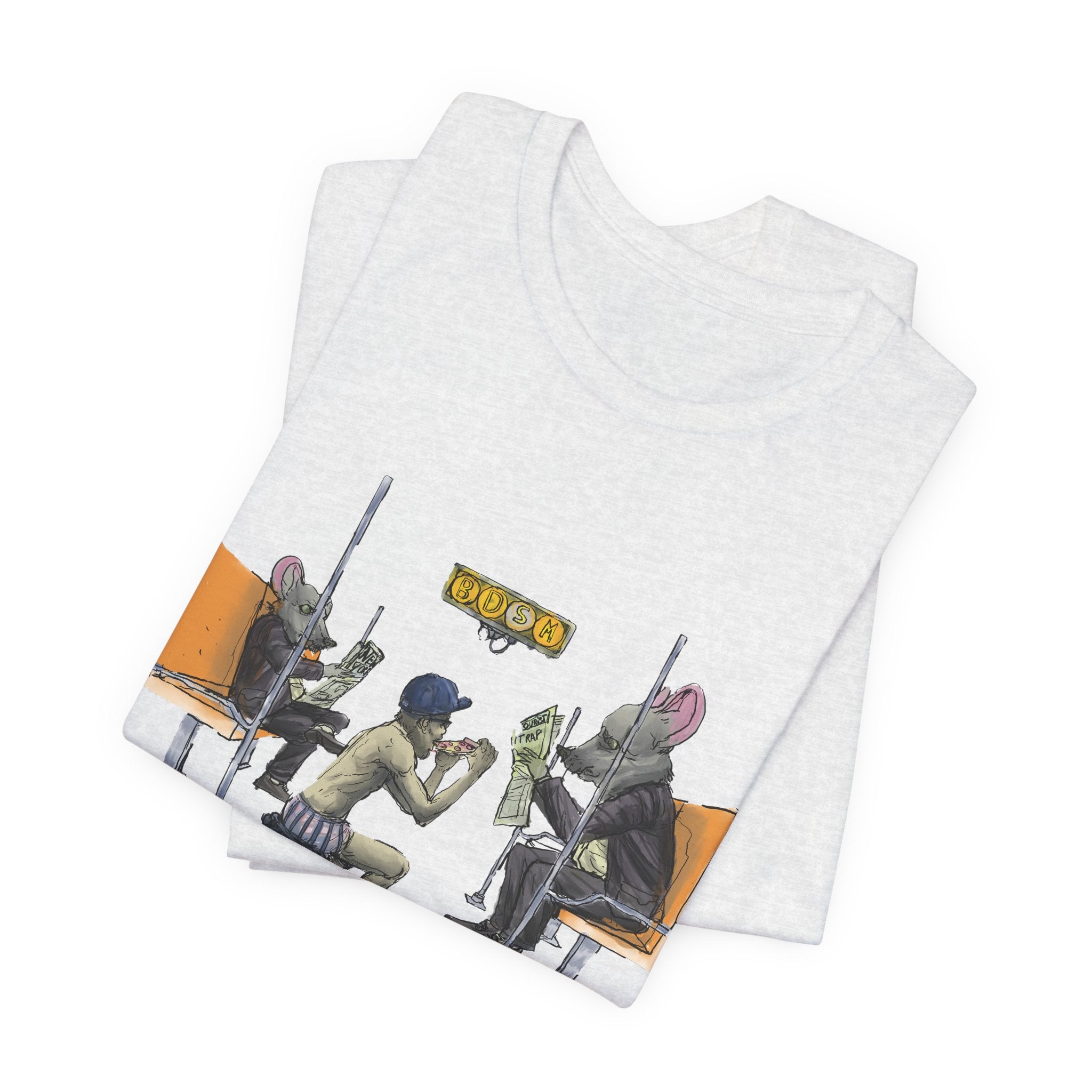 T-Shirt — Vintage Sci‑Fi Train Ride Illustration