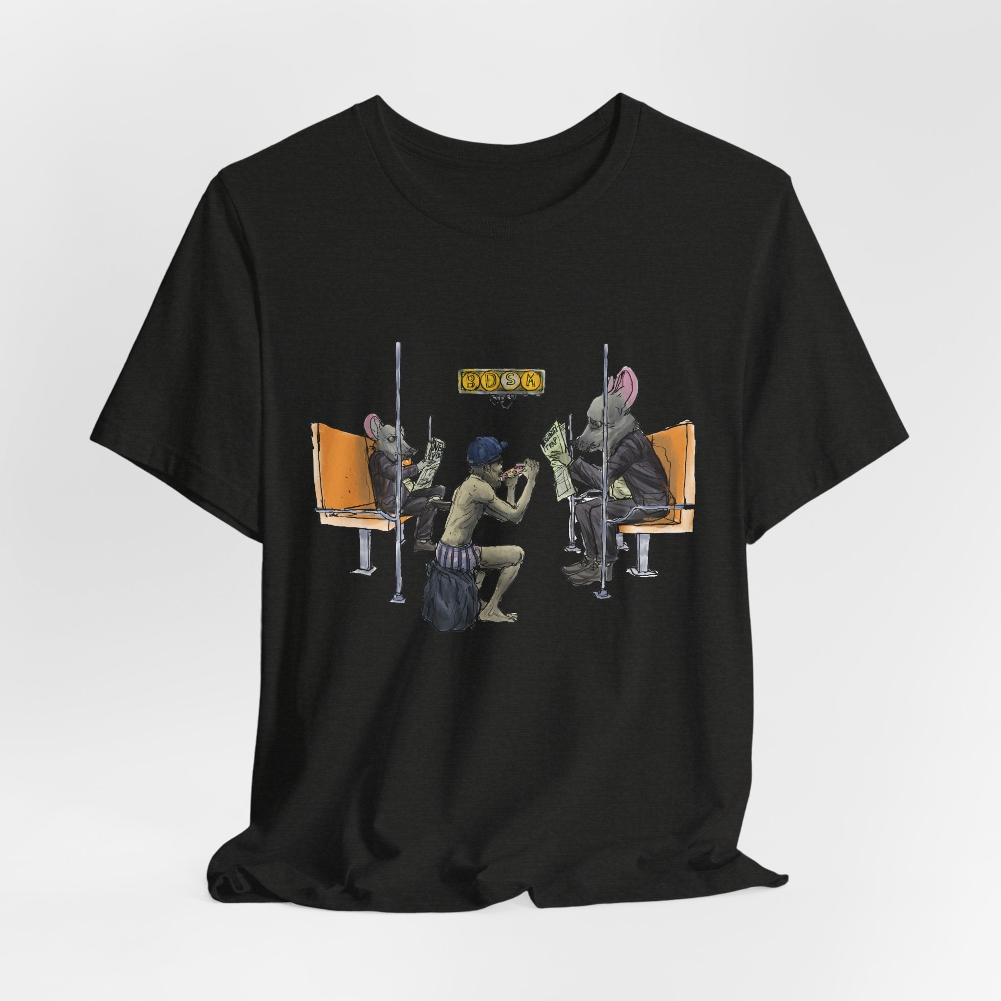 T-Shirt — Vintage Sci‑Fi Train Ride Illustration