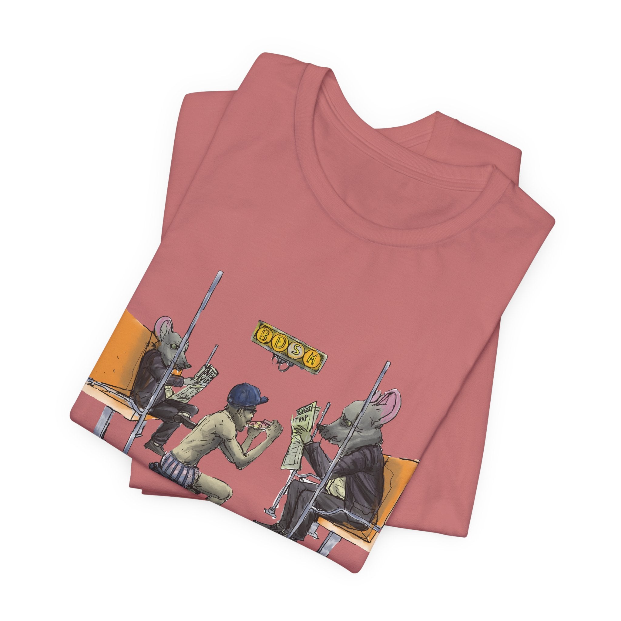 T-Shirt — Vintage Sci‑Fi Train Ride Illustration