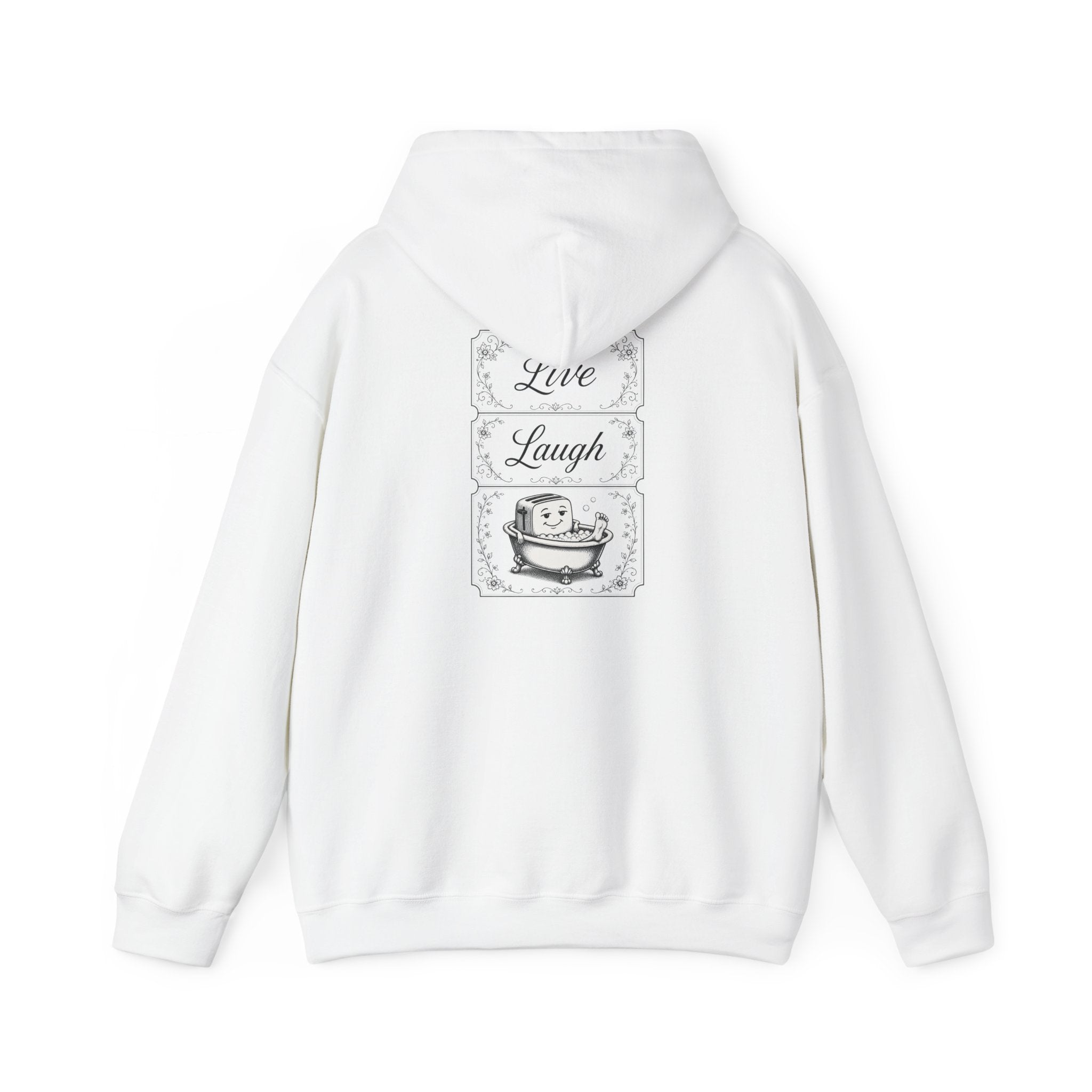Live Laugh Bath Hoodie — Cute Retro Bathing Bar of Soap Sweatshirt