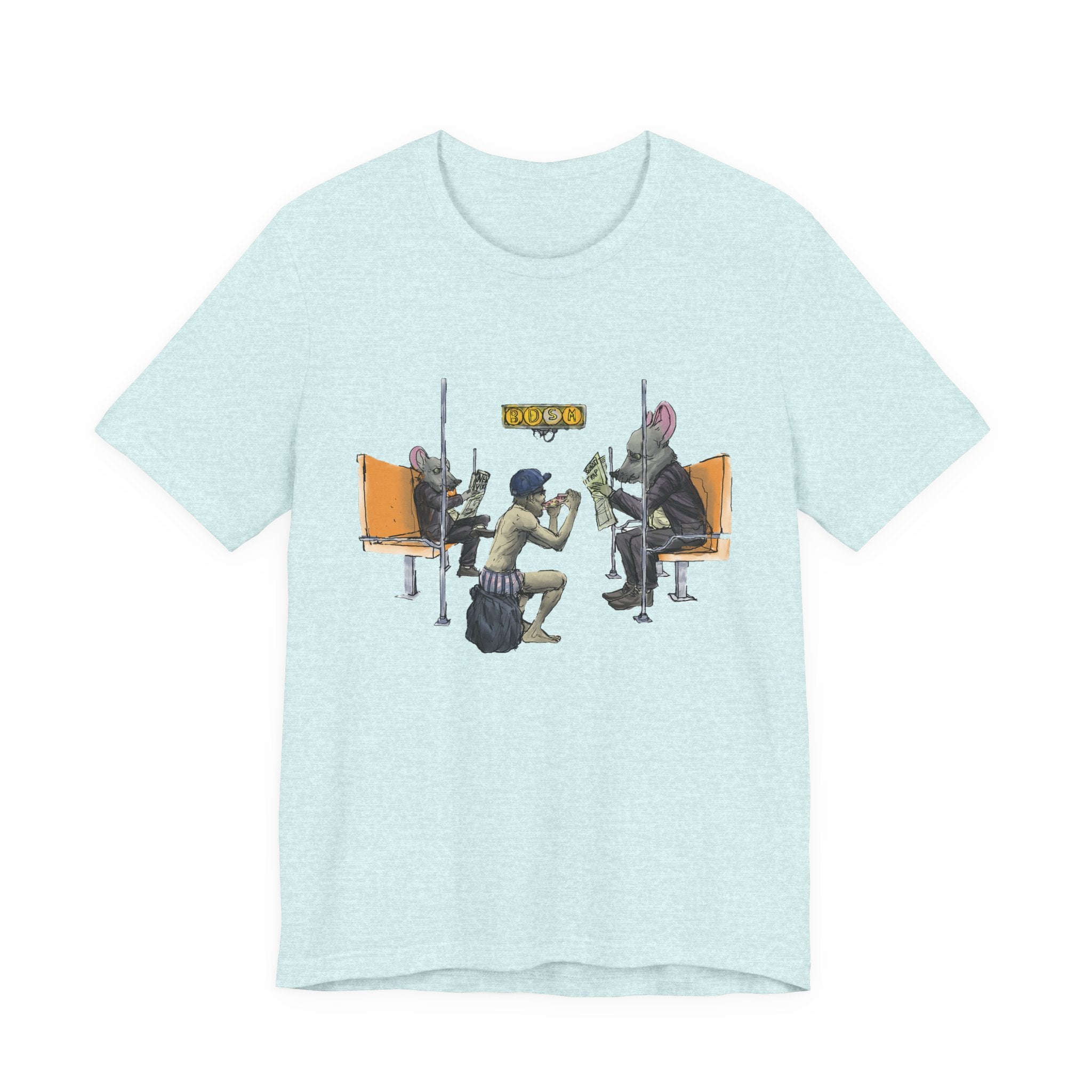 T-Shirt — Vintage Sci‑Fi Train Ride Illustration
