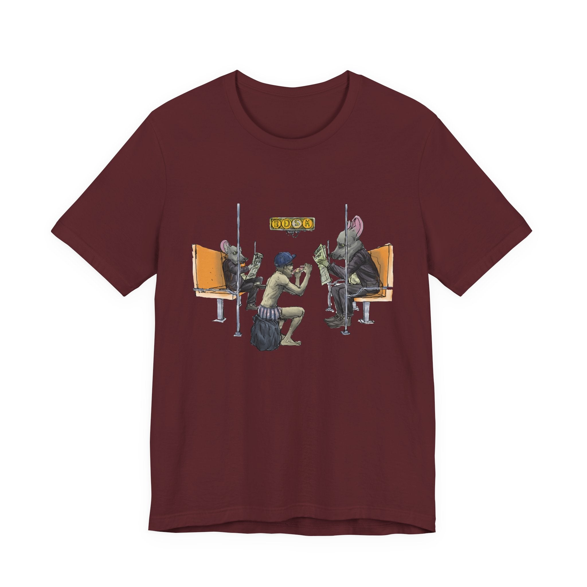 T-Shirt — Vintage Sci‑Fi Train Ride Illustration