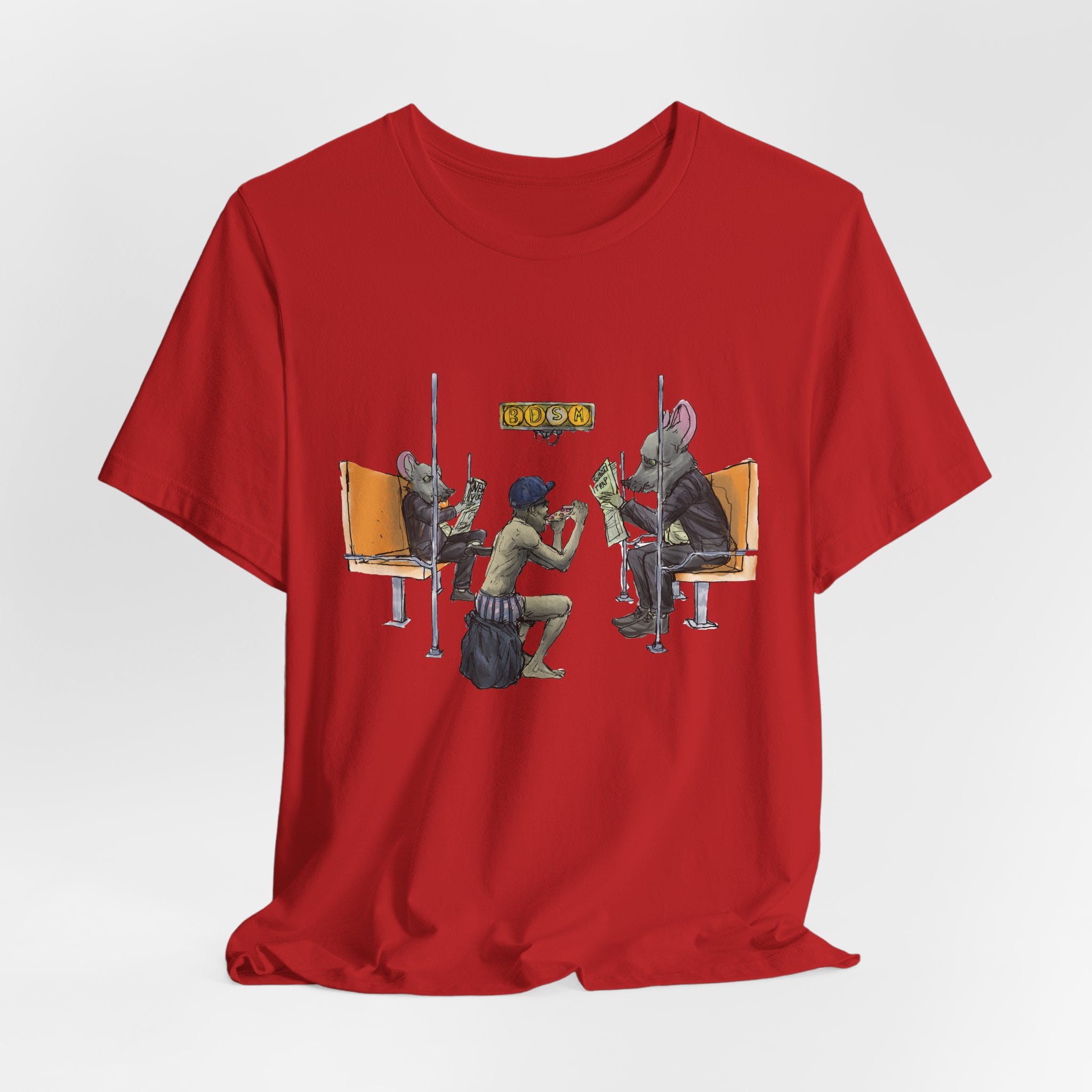 T-Shirt — Vintage Sci‑Fi Train Ride Illustration