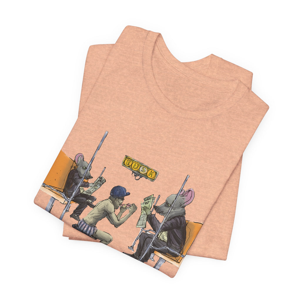 T-Shirt — Vintage Sci‑Fi Train Ride Illustration