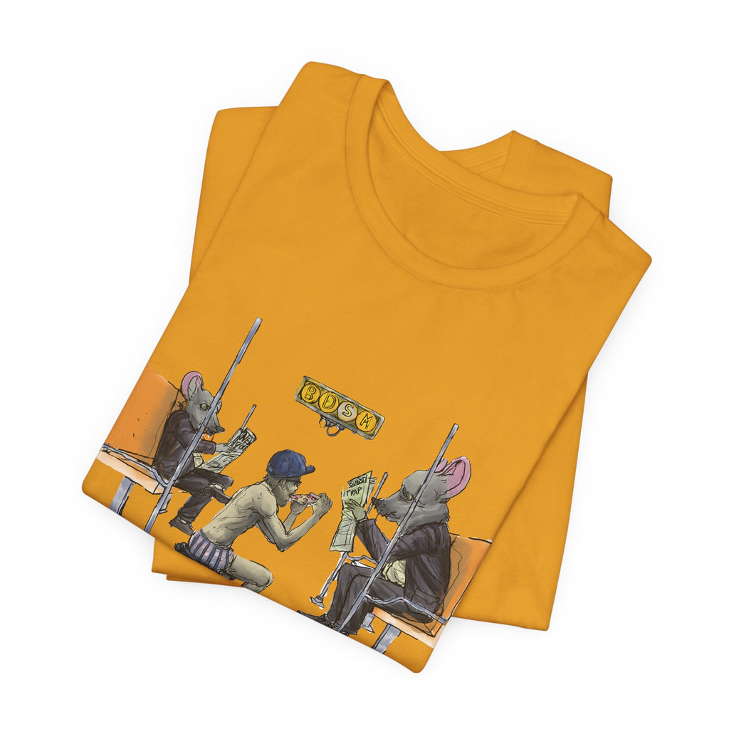 T-Shirt — Vintage Sci‑Fi Train Ride Illustration