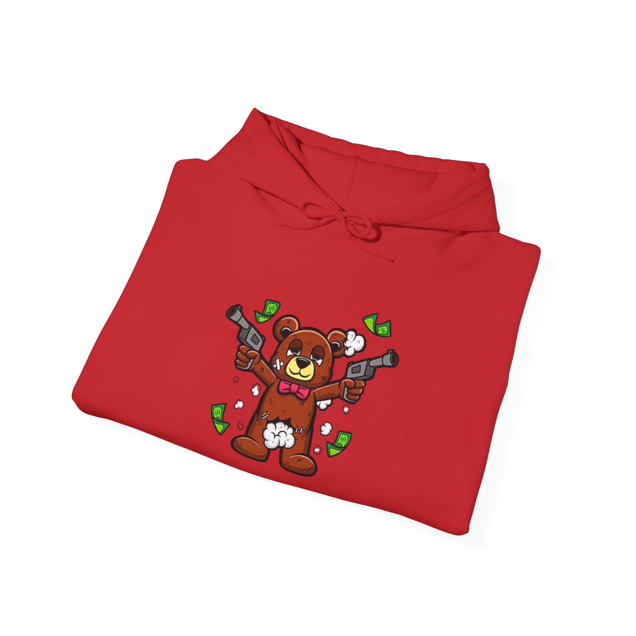 Pick Me Bear Hoodie — Cute Grizzly with Cash Graphic Sweatshirt