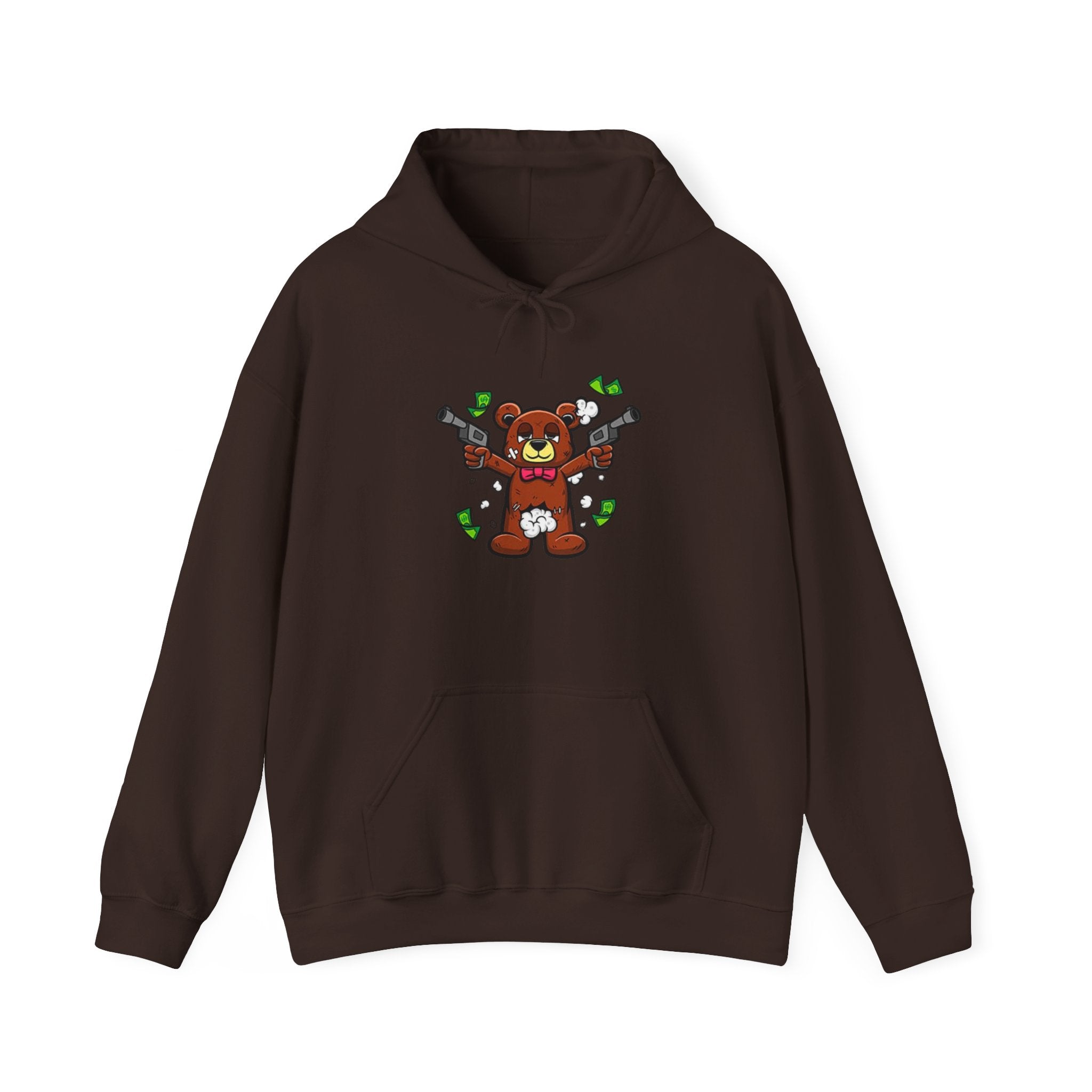 Pick Me Bear Hoodie — Cute Grizzly with Cash Graphic Sweatshirt