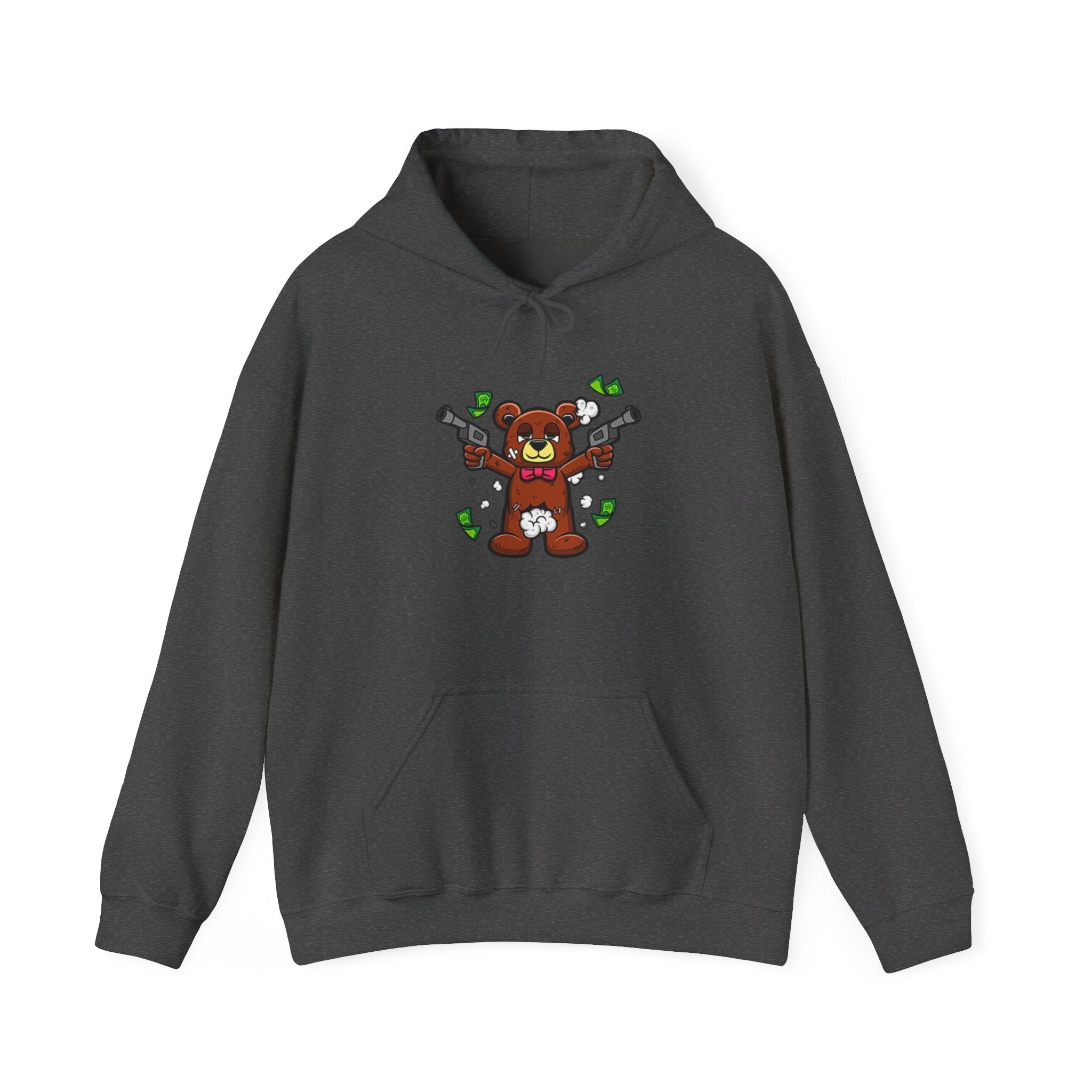 Pick Me Bear Hoodie — Cute Grizzly with Cash Graphic Sweatshirt