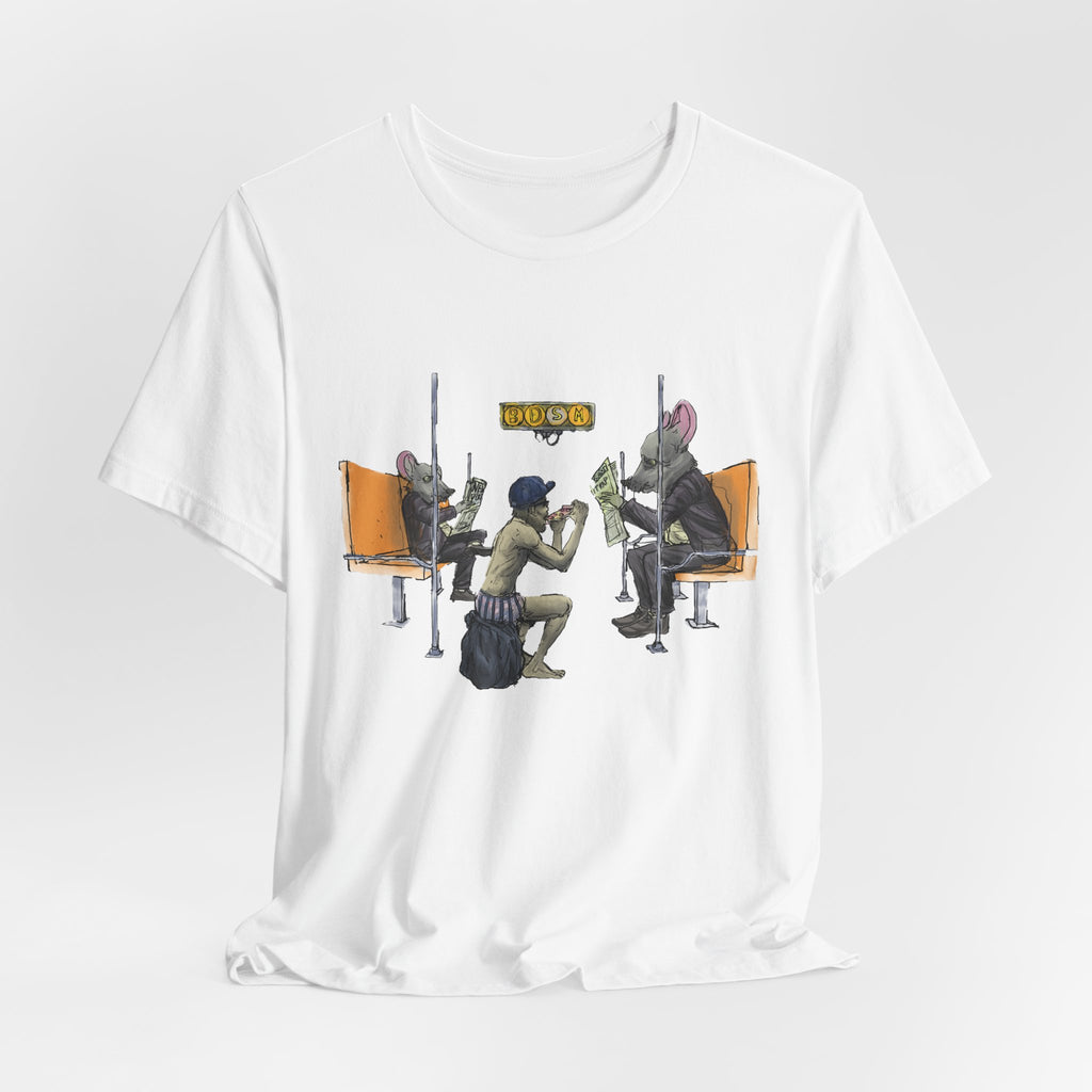 T-Shirt — Vintage Sci‑Fi Train Ride Illustration