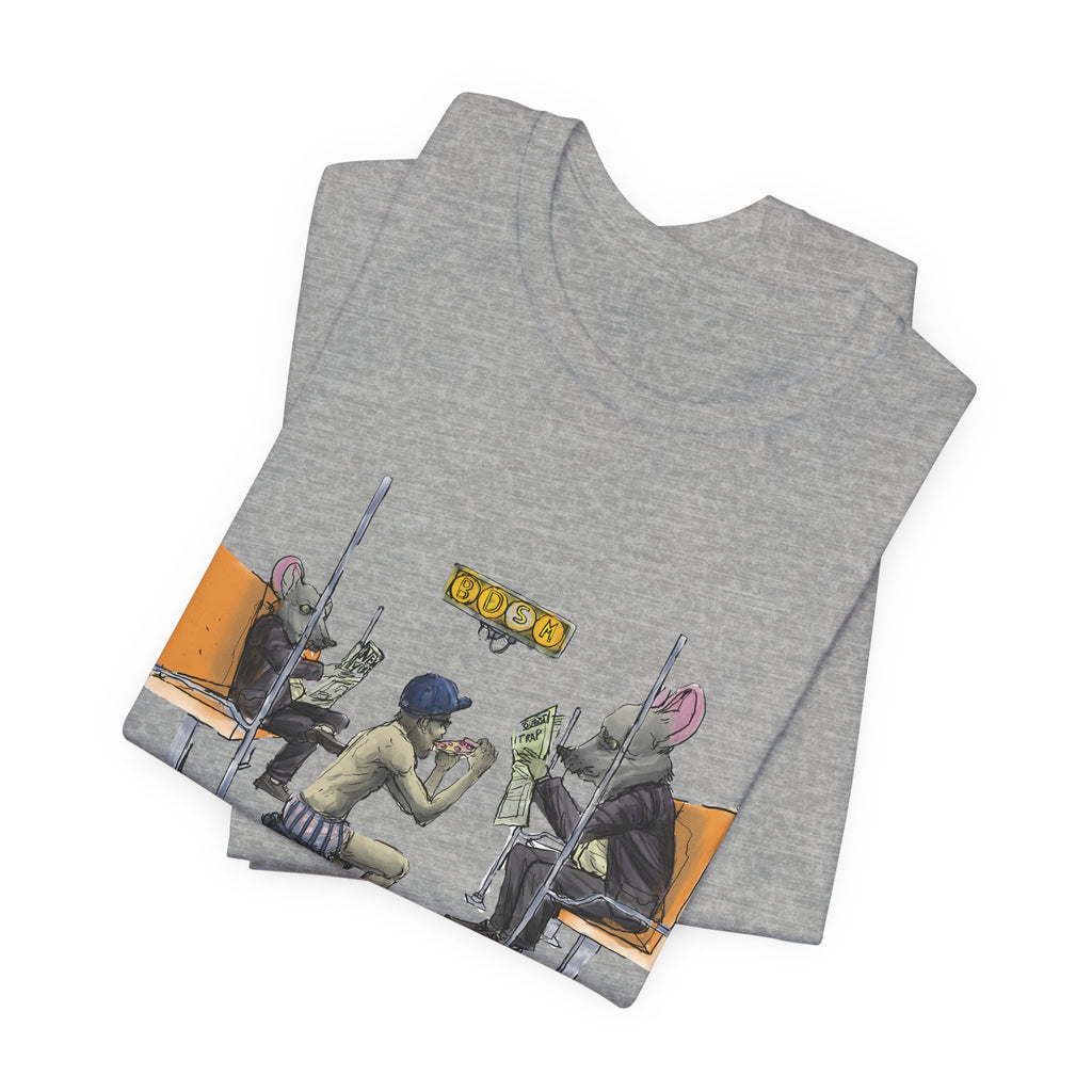 T-Shirt — Vintage Sci‑Fi Train Ride Illustration