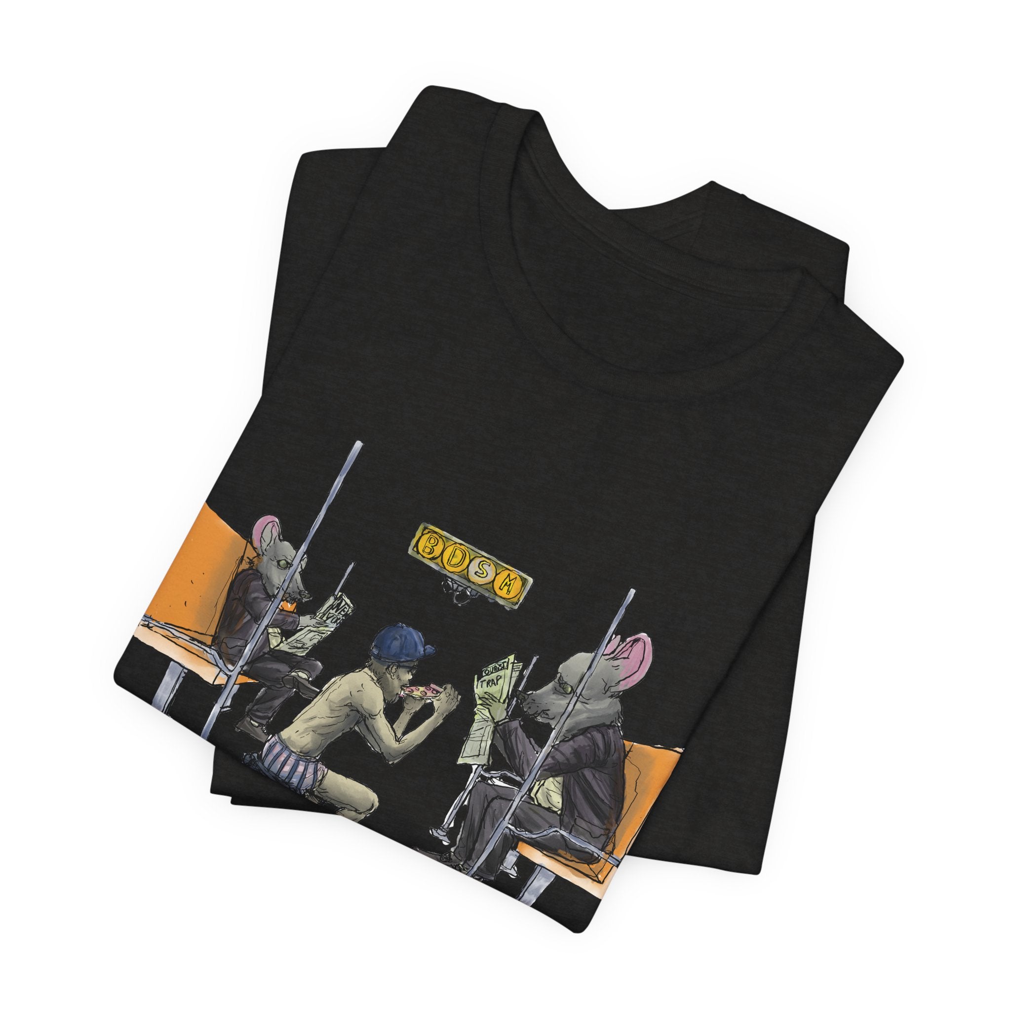 T-Shirt — Vintage Sci‑Fi Train Ride Illustration