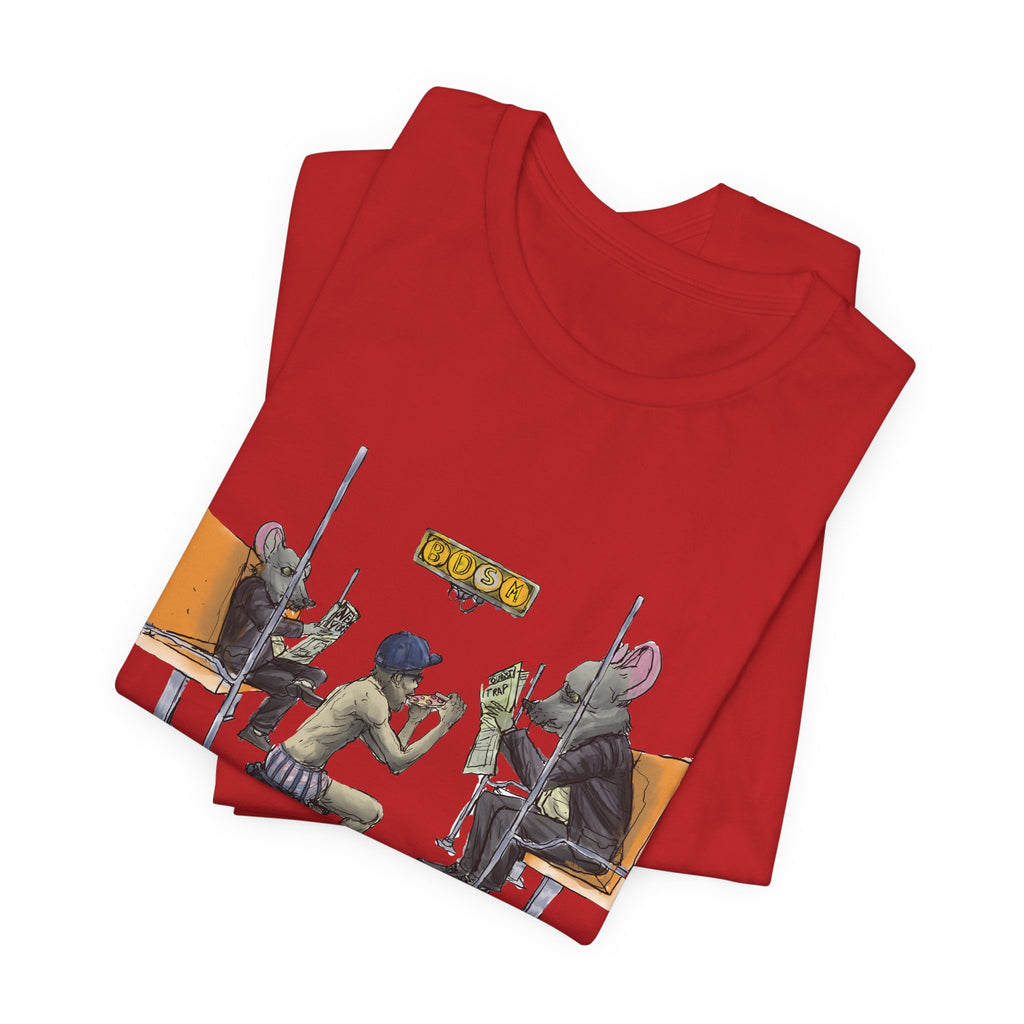 T-Shirt — Vintage Sci‑Fi Train Ride Illustration