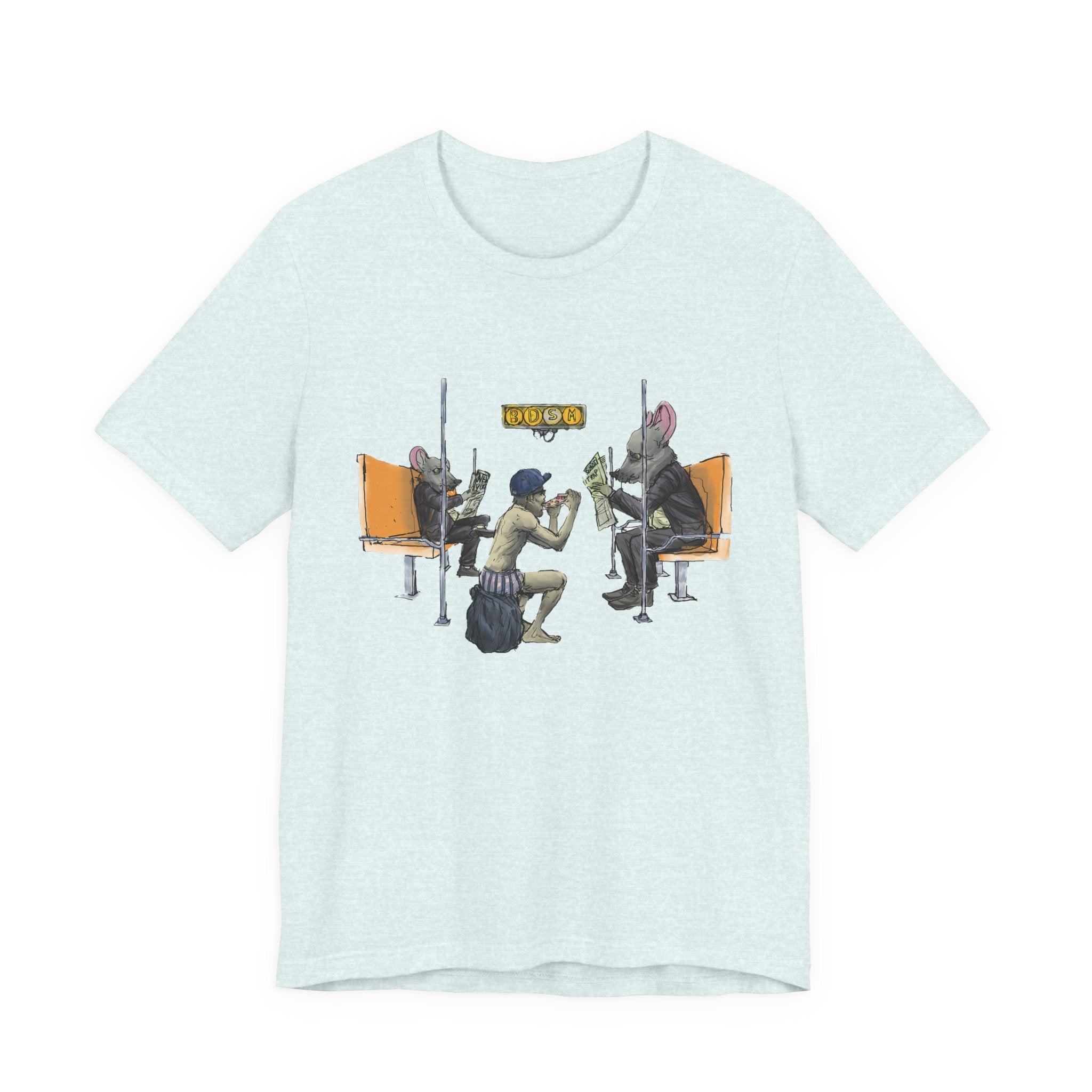 T-Shirt — Vintage Sci‑Fi Train Ride Illustration
