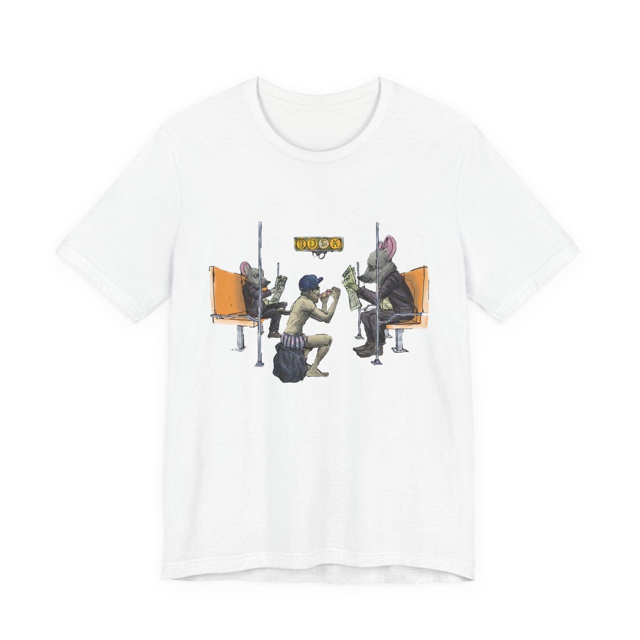 T-Shirt — Vintage Sci‑Fi Train Ride Illustration