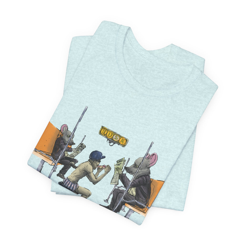 T-Shirt — Vintage Sci‑Fi Train Ride Illustration