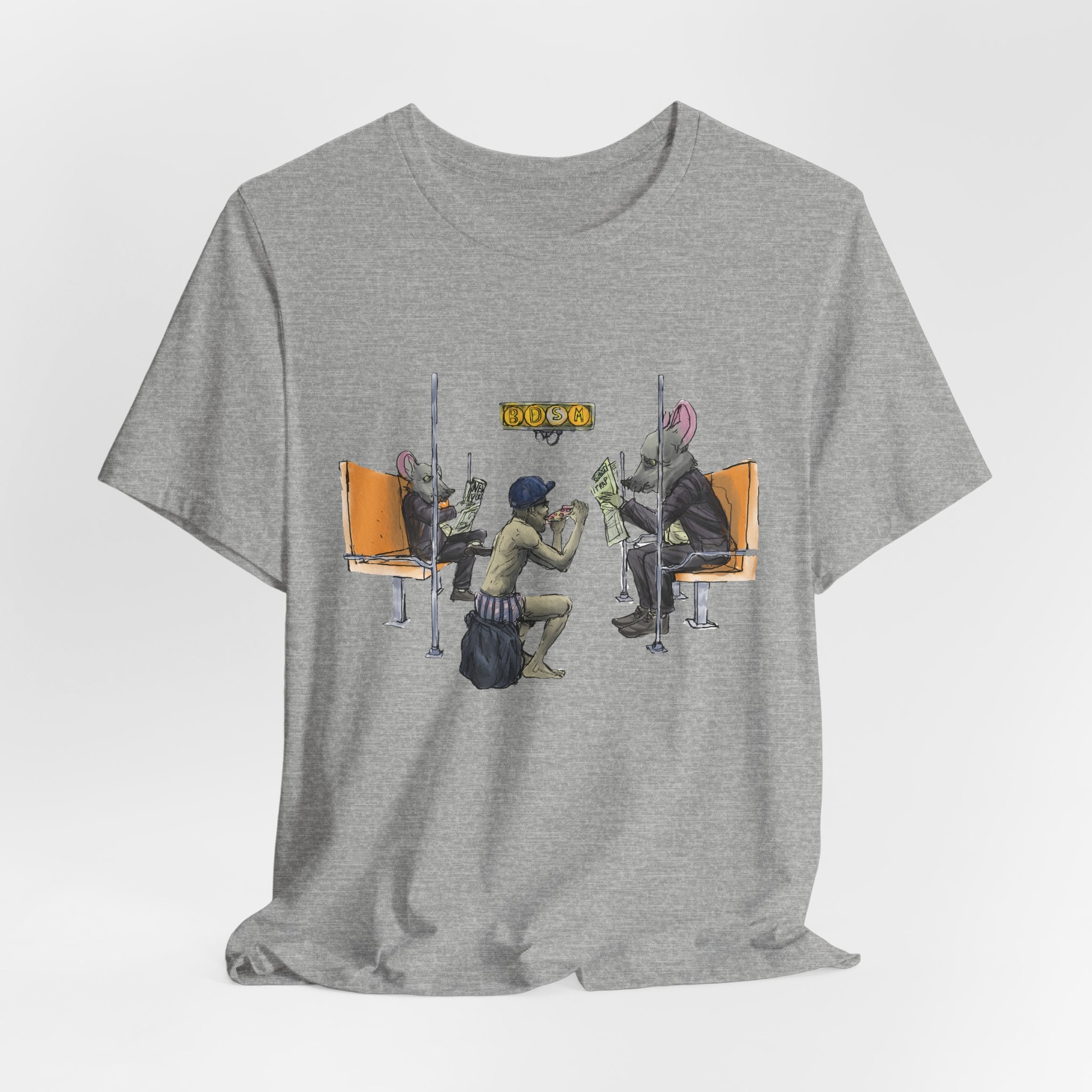 T-Shirt — Vintage Sci‑Fi Train Ride Illustration