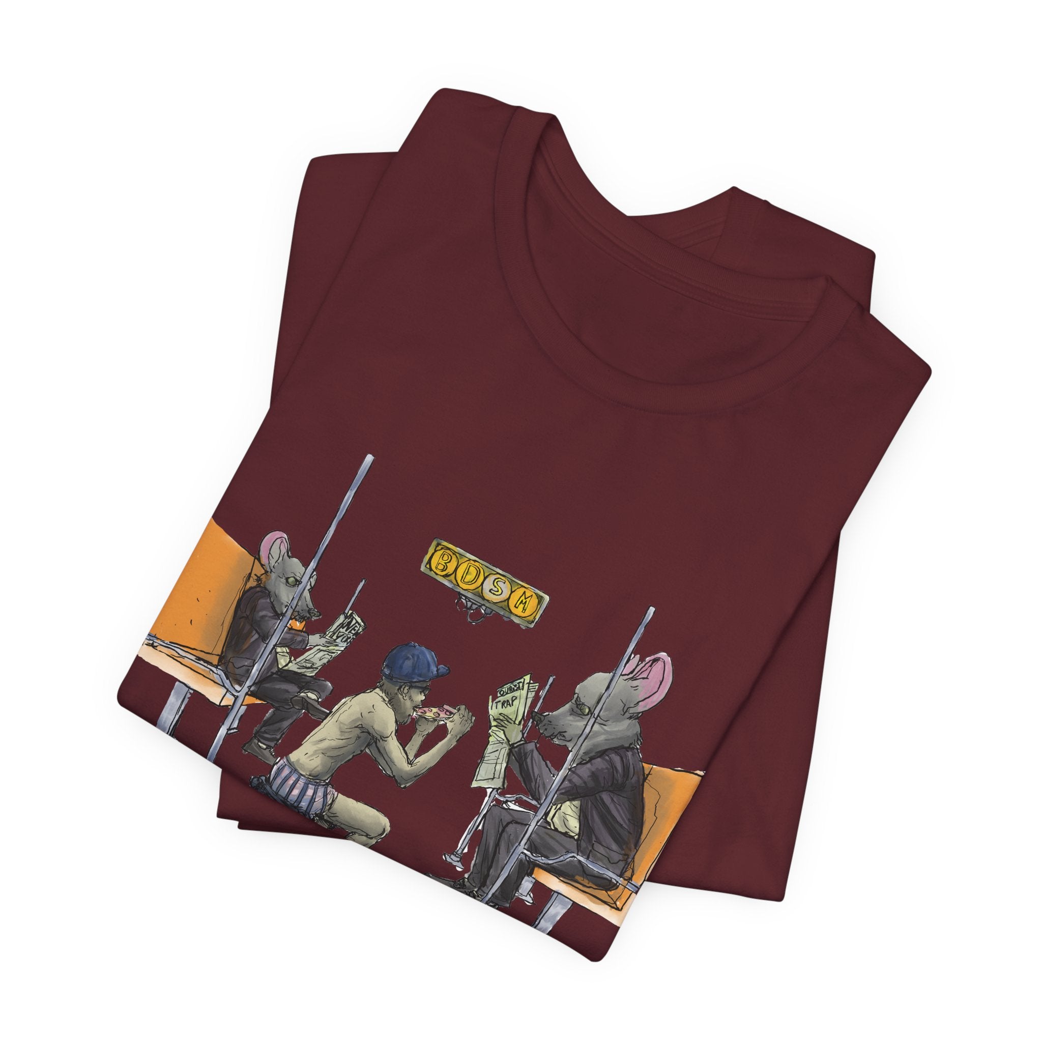 T-Shirt — Vintage Sci‑Fi Train Ride Illustration
