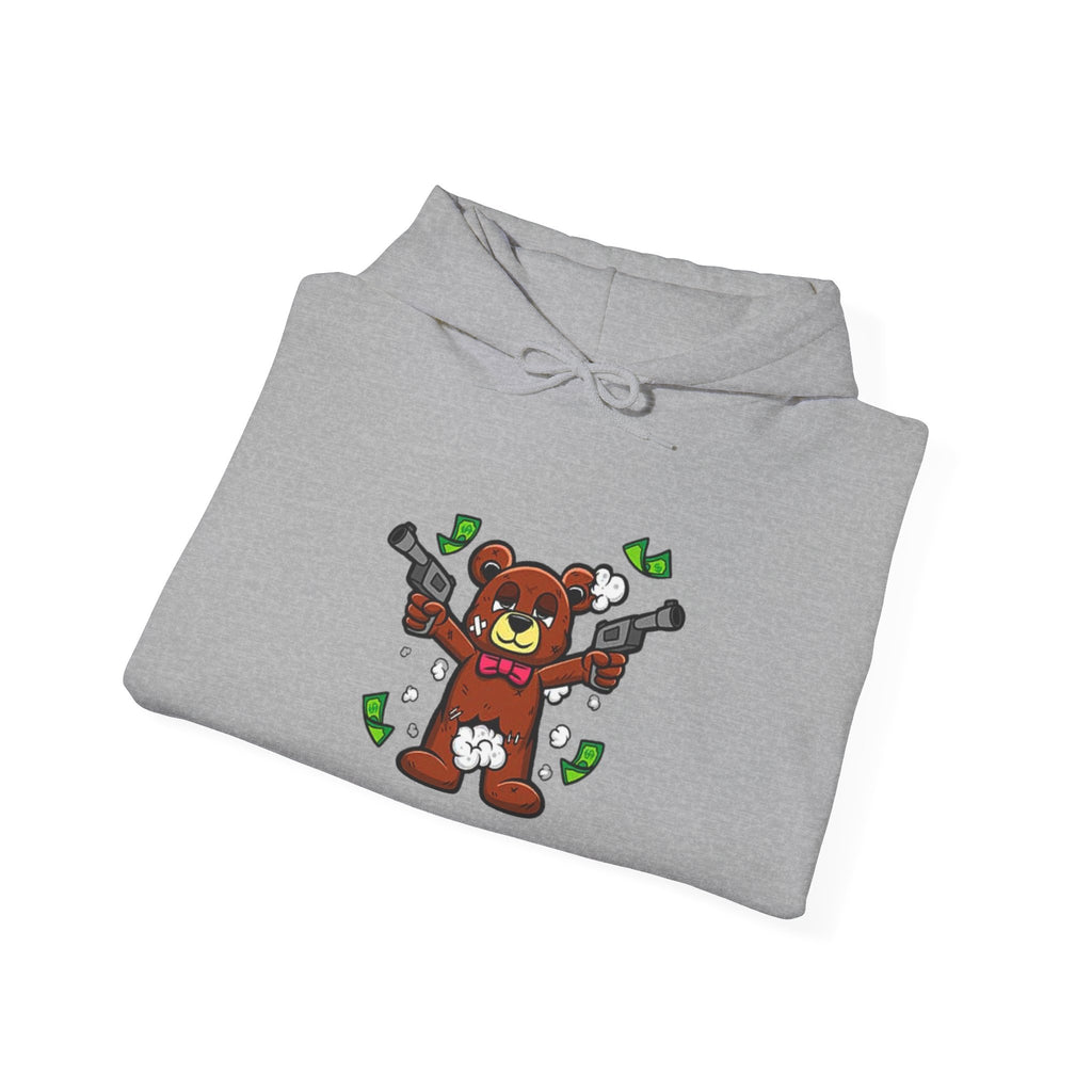 Pick Me Bear Hoodie — Cute Grizzly with Cash Graphic Sweatshirt