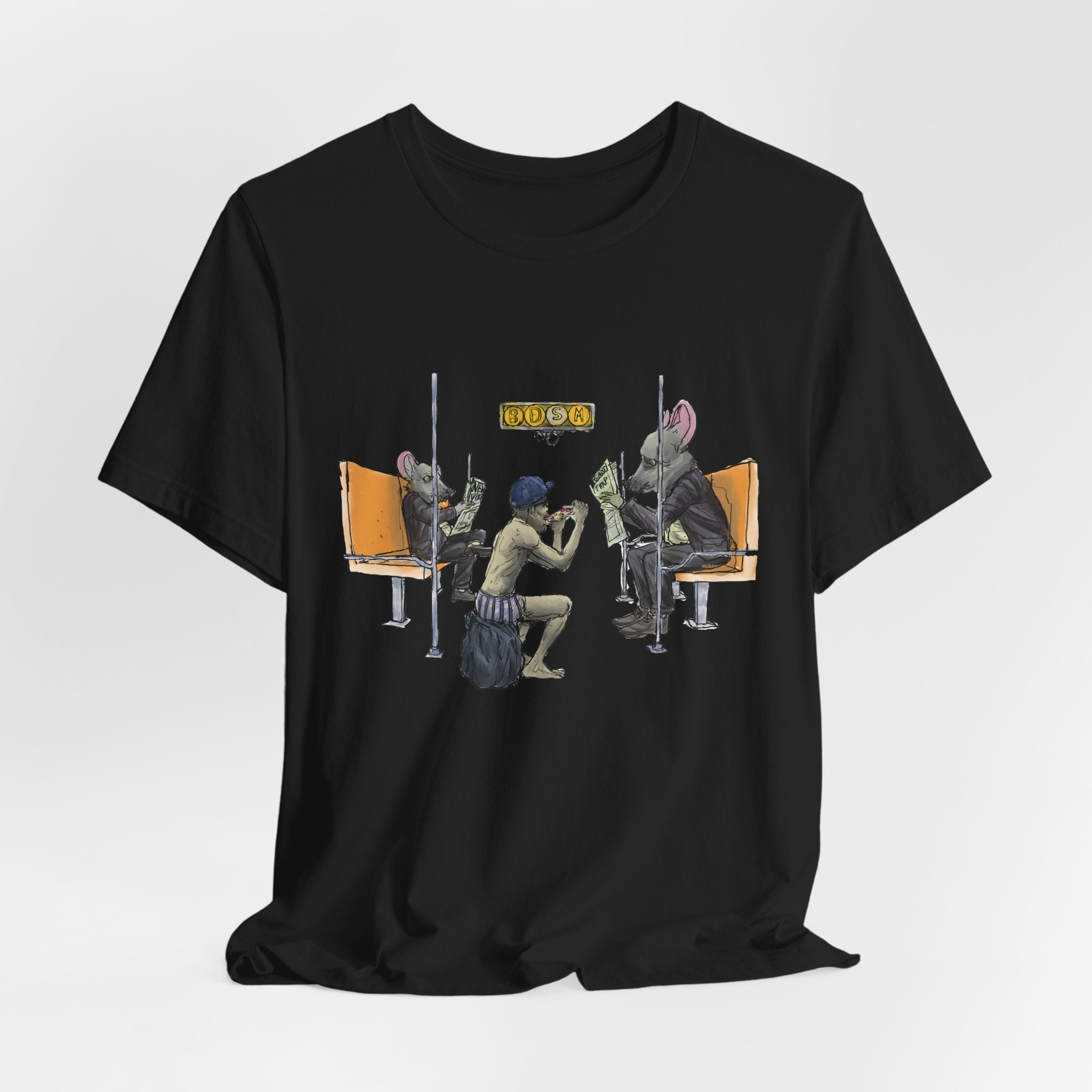 T-Shirt — Vintage Sci‑Fi Train Ride Illustration