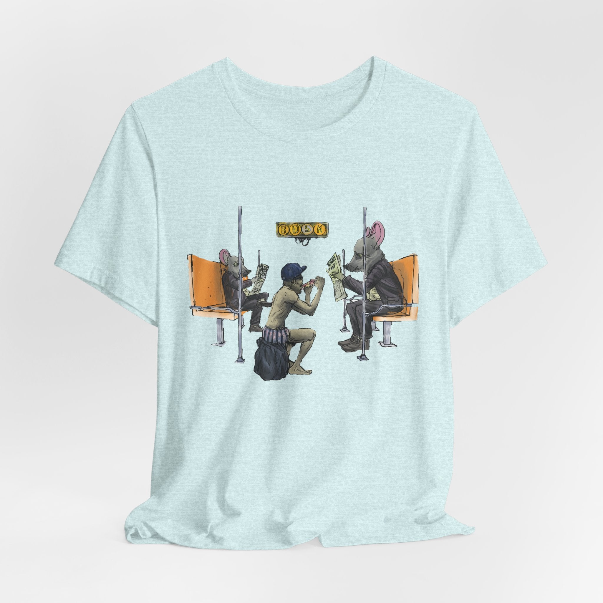 T-Shirt — Vintage Sci‑Fi Train Ride Illustration