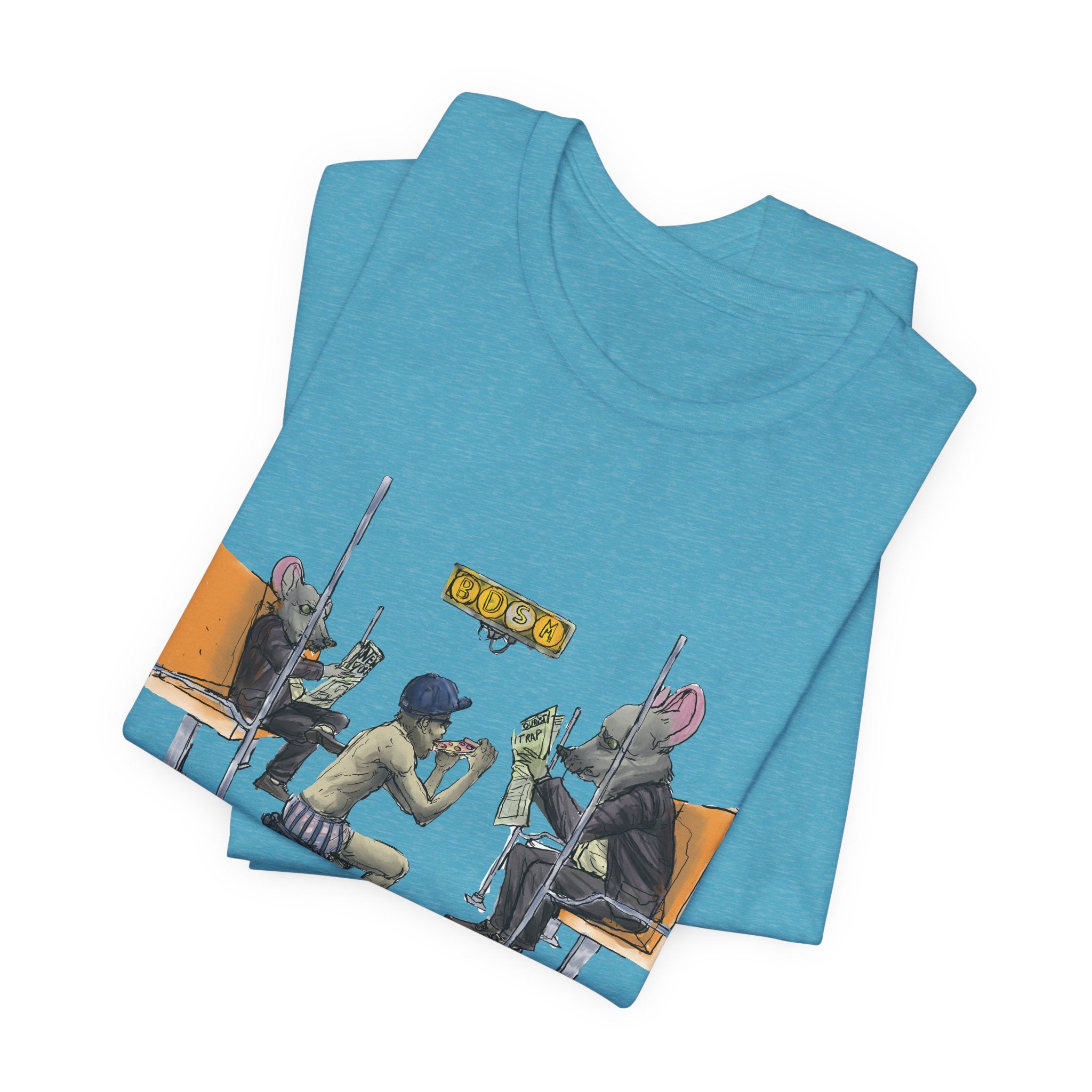 T-Shirt — Vintage Sci‑Fi Train Ride Illustration