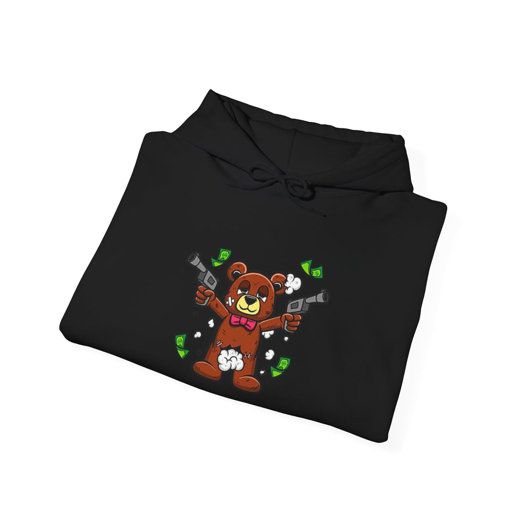 Pick Me Bear Hoodie — Cute Grizzly with Cash Graphic Sweatshirt