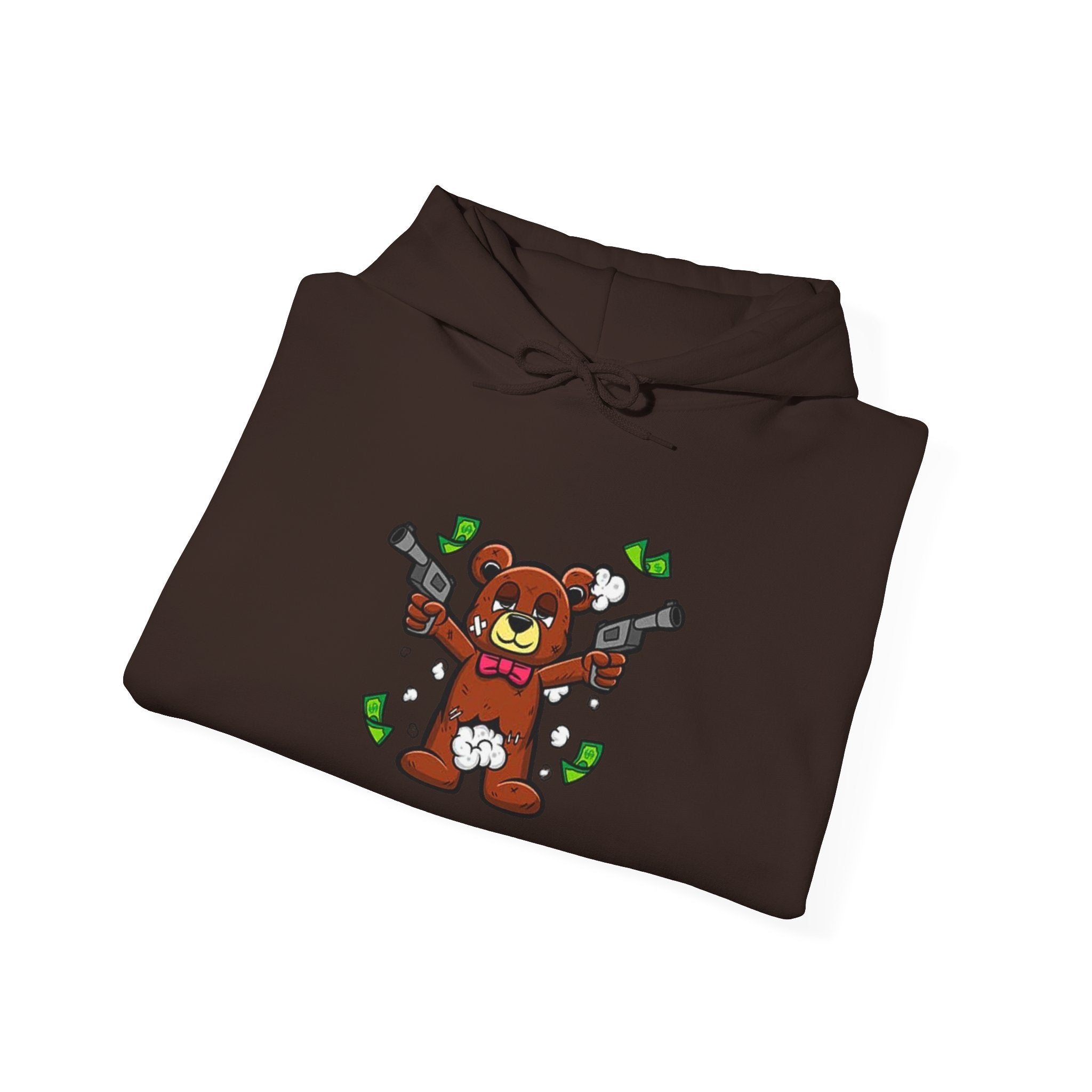 Pick Me Bear Hoodie — Cute Grizzly with Cash Graphic Sweatshirt